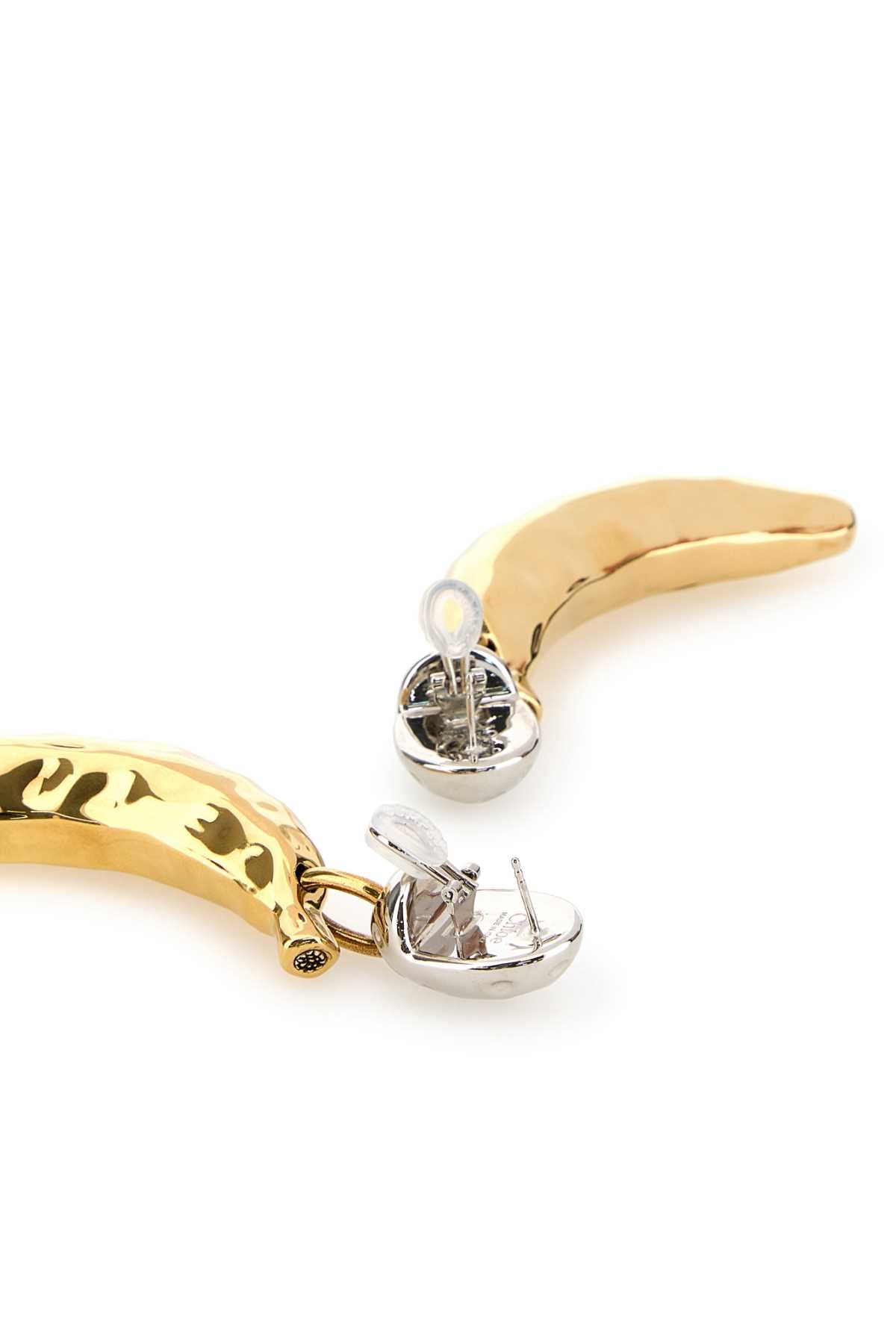 Chloe Women Two-Tone Metal Chloe Bananas Earrings by Luosophy
