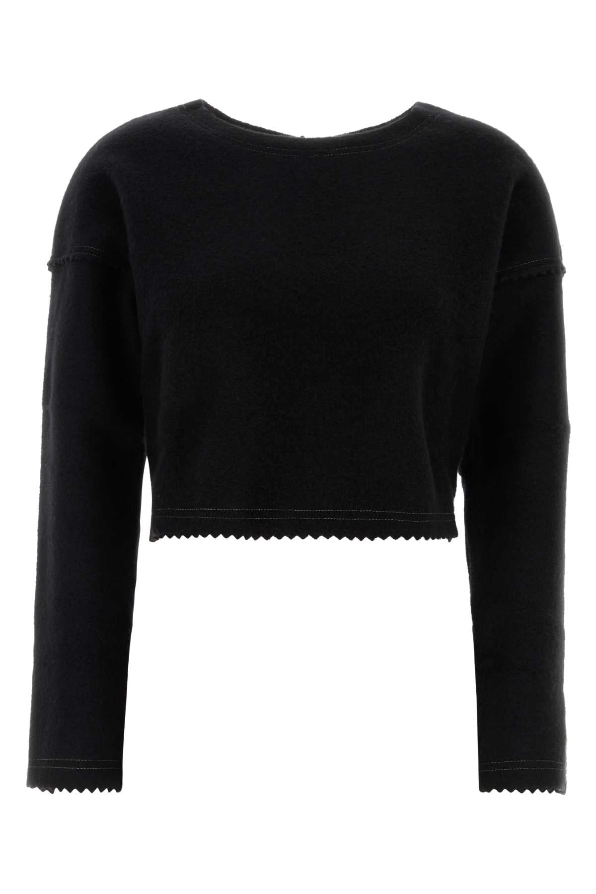 Max Mara Women Black Wool Blend Crespo Sweater DestGlow
