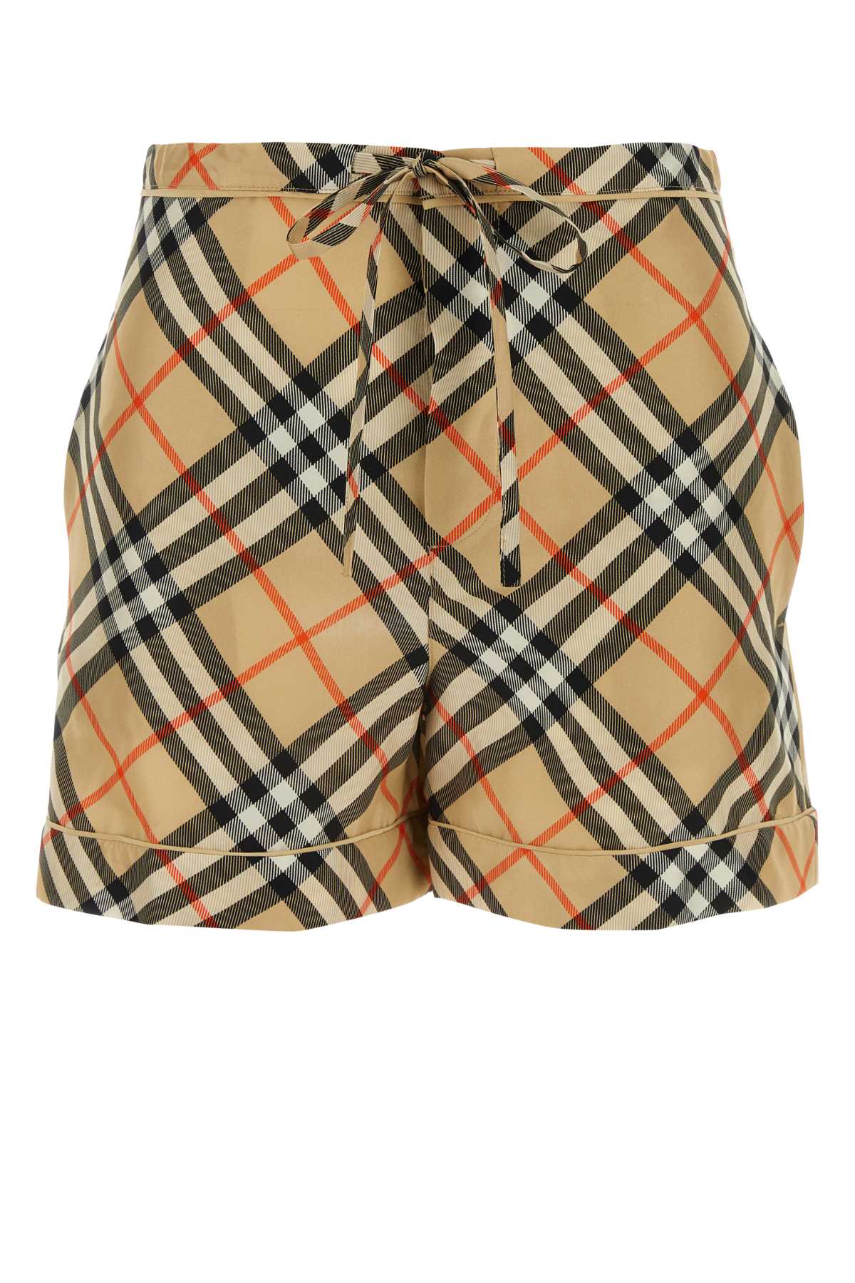 Burberry Women Printed Silk Shorts by Luosophy