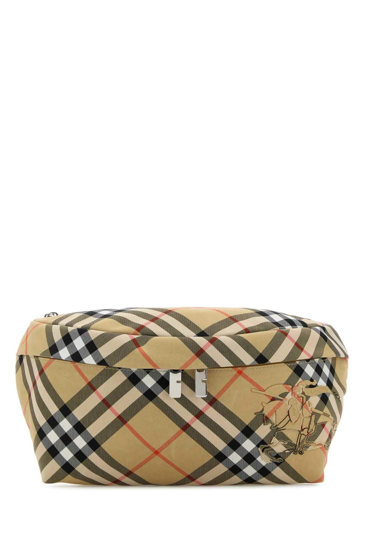 Burberry Men Embroidered Fabric Check Belt Bag DestGlow