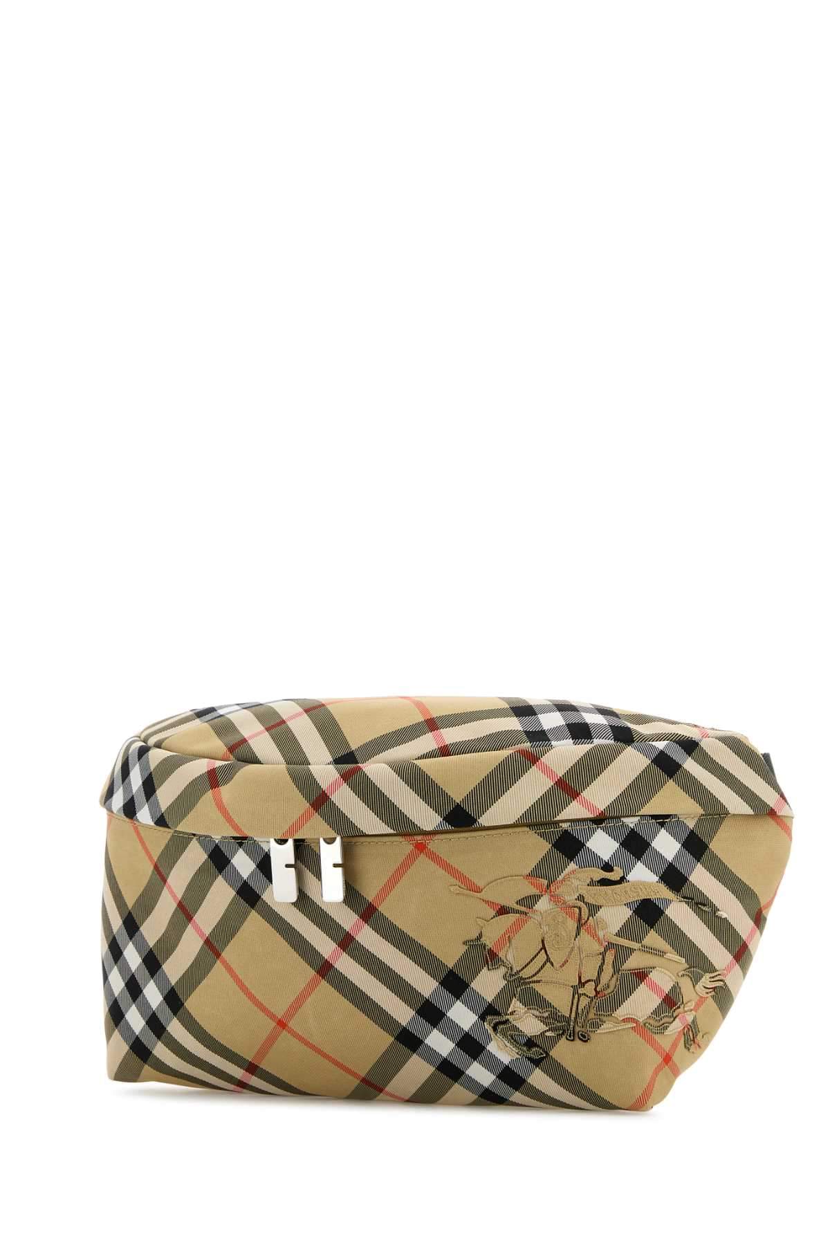 Burberry Men Embroidered Fabric Check Belt Bag DestGlow