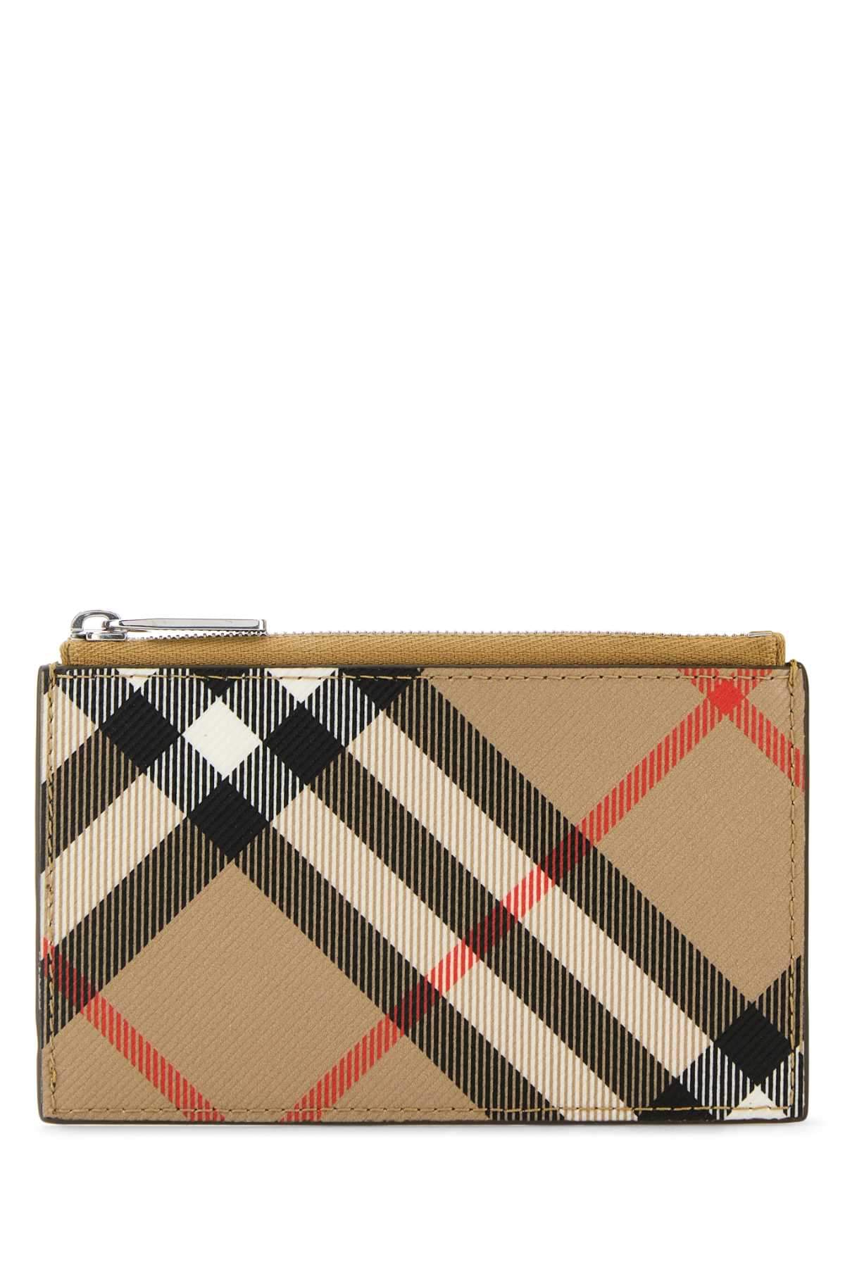 Burberry Men Printed Canvas Check Card Holder DestGlow