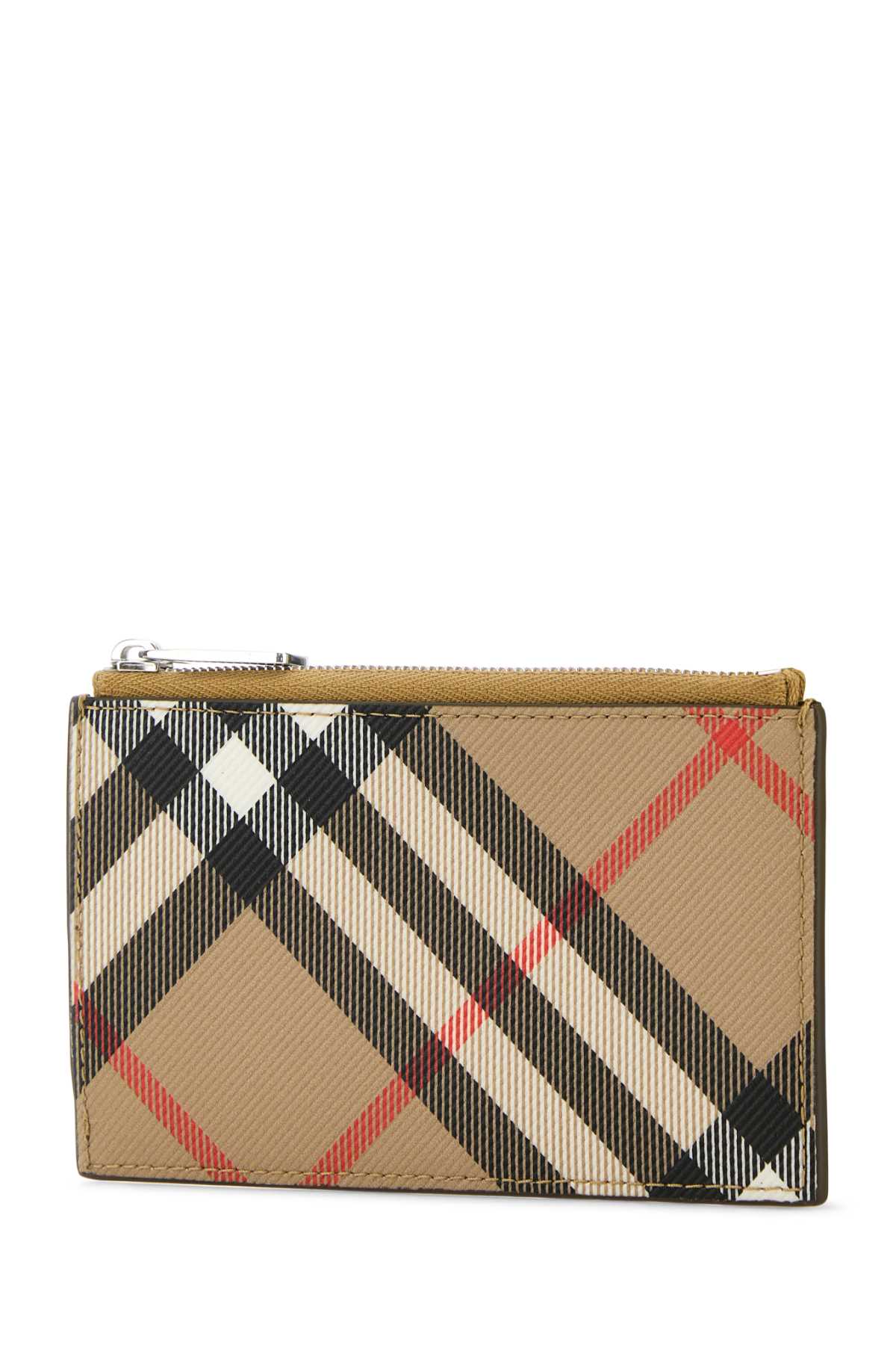 Burberry Men Printed Canvas Check Card Holder DestGlow