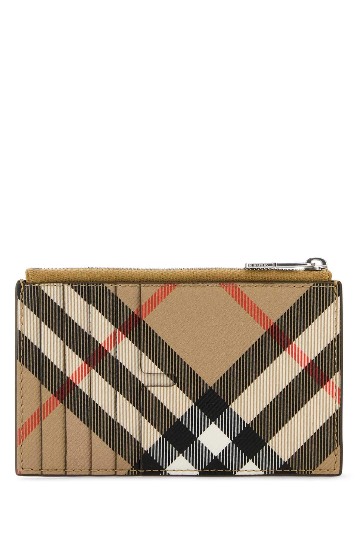 Burberry Men Printed Canvas Check Card Holder DestGlow