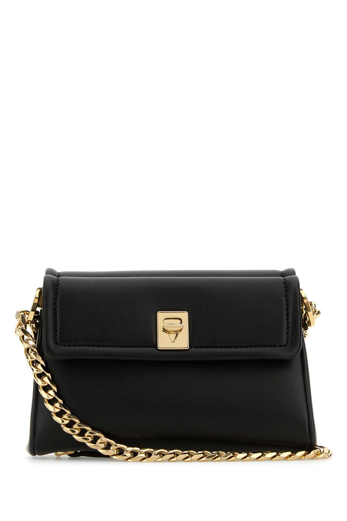 Valentino Garavani Women Black Leather Vlogo Shoulder Bag DestGlow