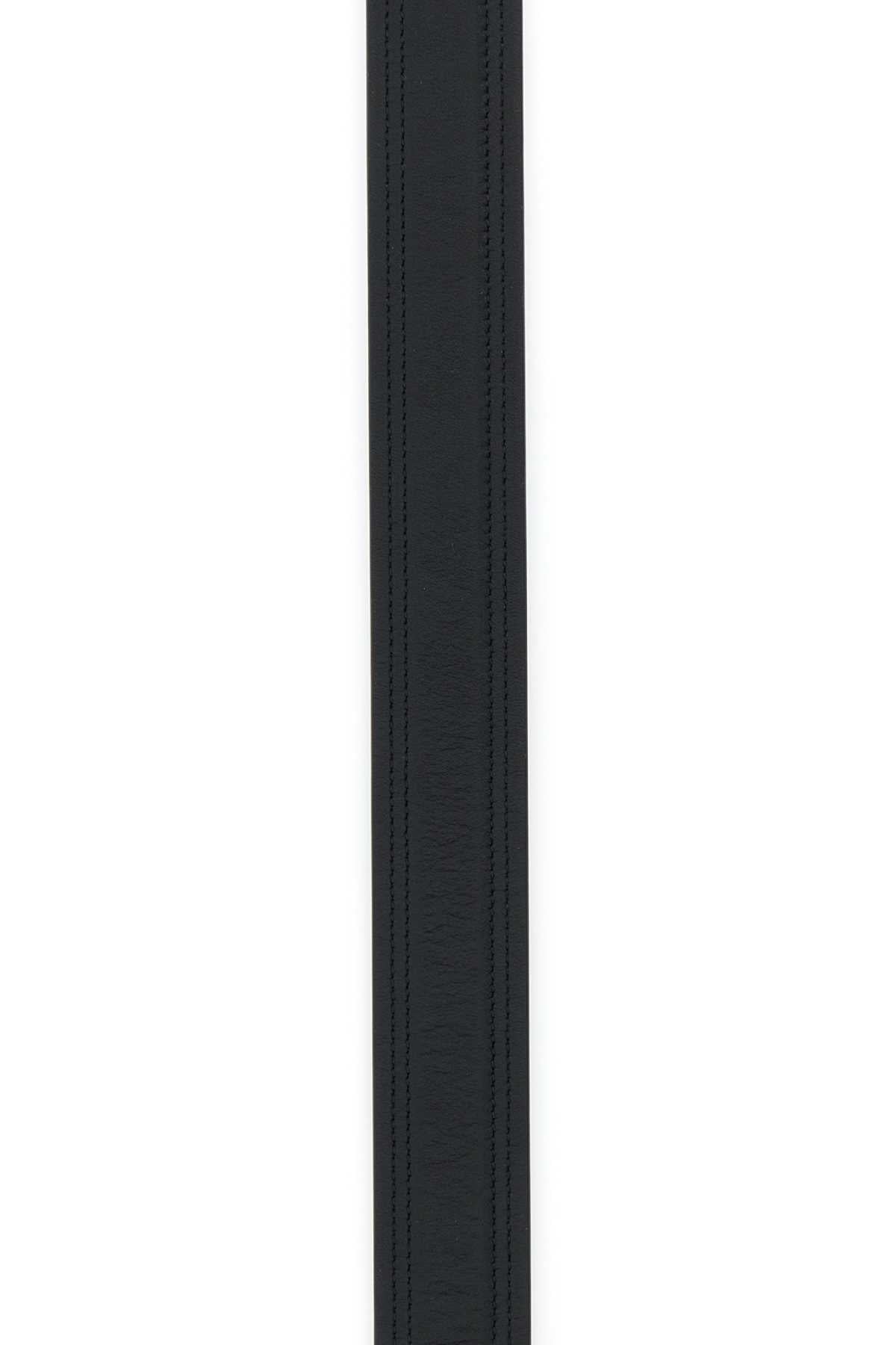 Valentino Garavani Women Black Leather Vlogo The Bold Edition Belt DestGlow