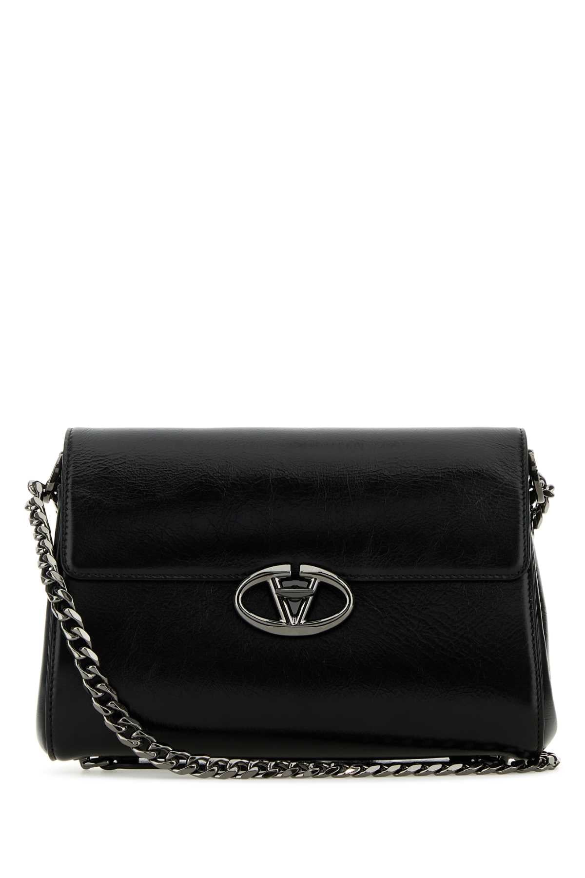 Valentino Garavani Women Black Leather Vlogo Shoulder DestGlow