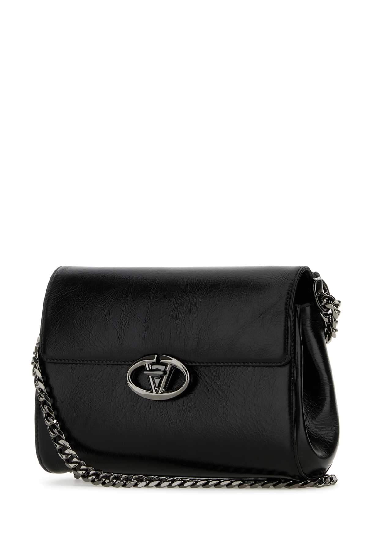 Valentino Garavani Women Black Leather Vlogo Shoulder DestGlow