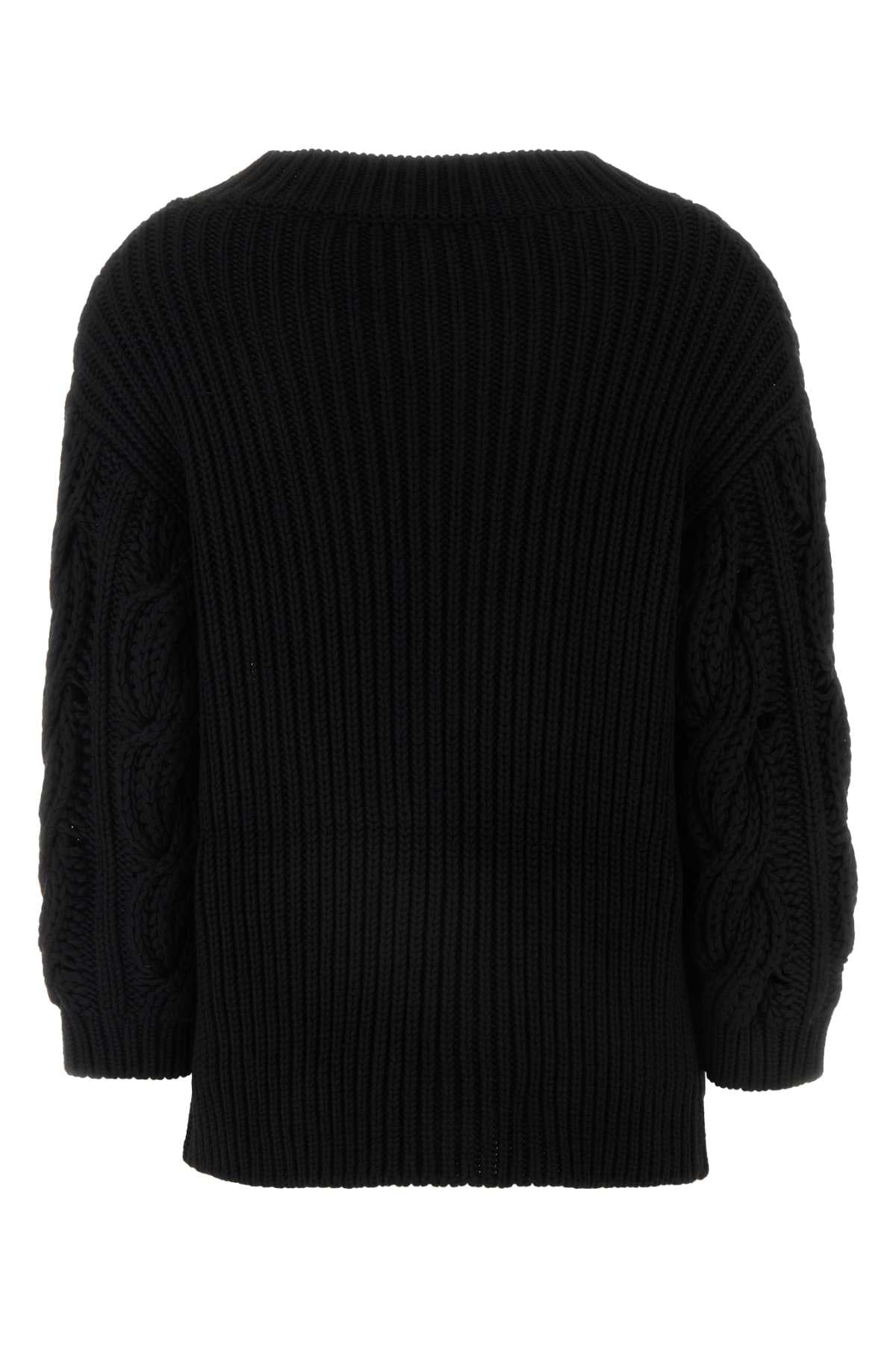 Valentino Garavani Women Black Wool Sweater by Luosophy