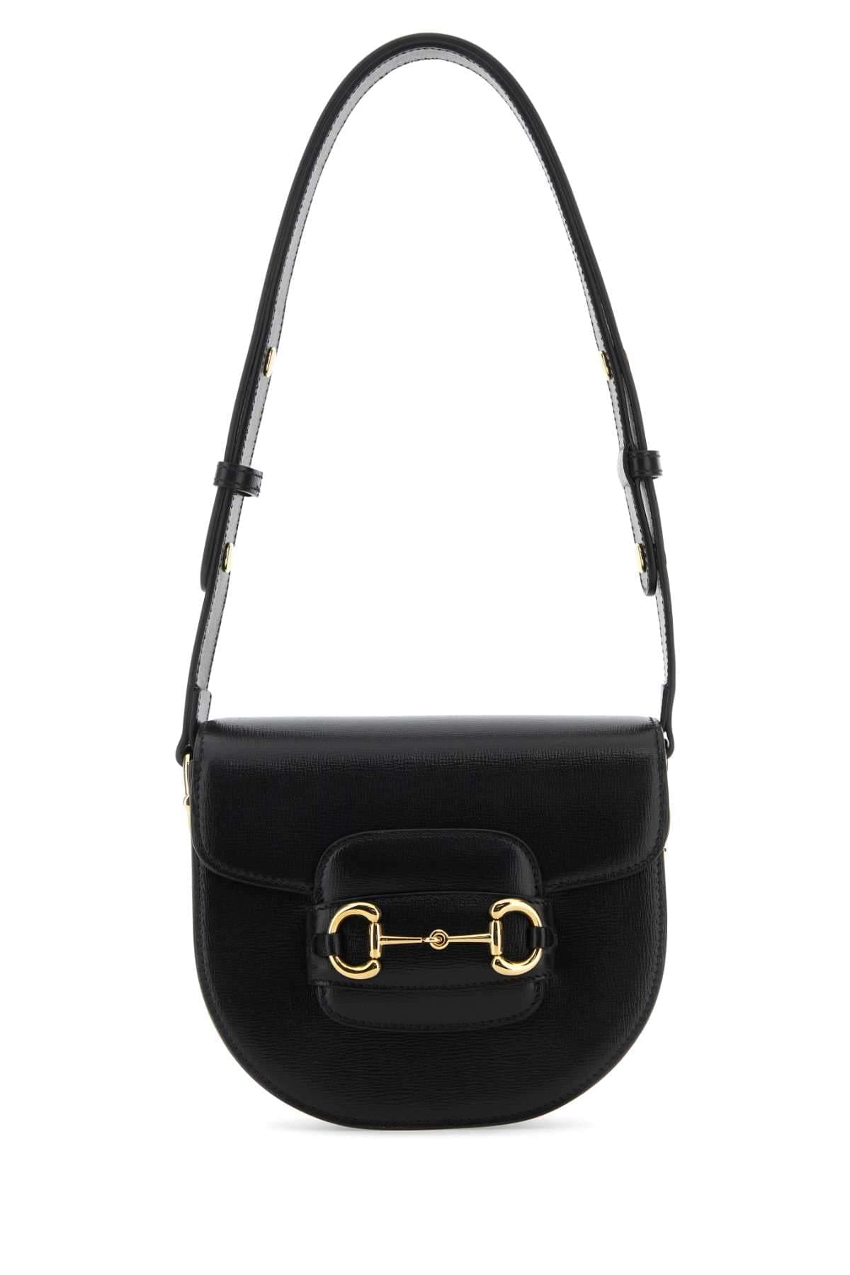 Gucci Women Black Leather Mini Gucci Horsebit 1955 Shoulder Bag DestGlow
