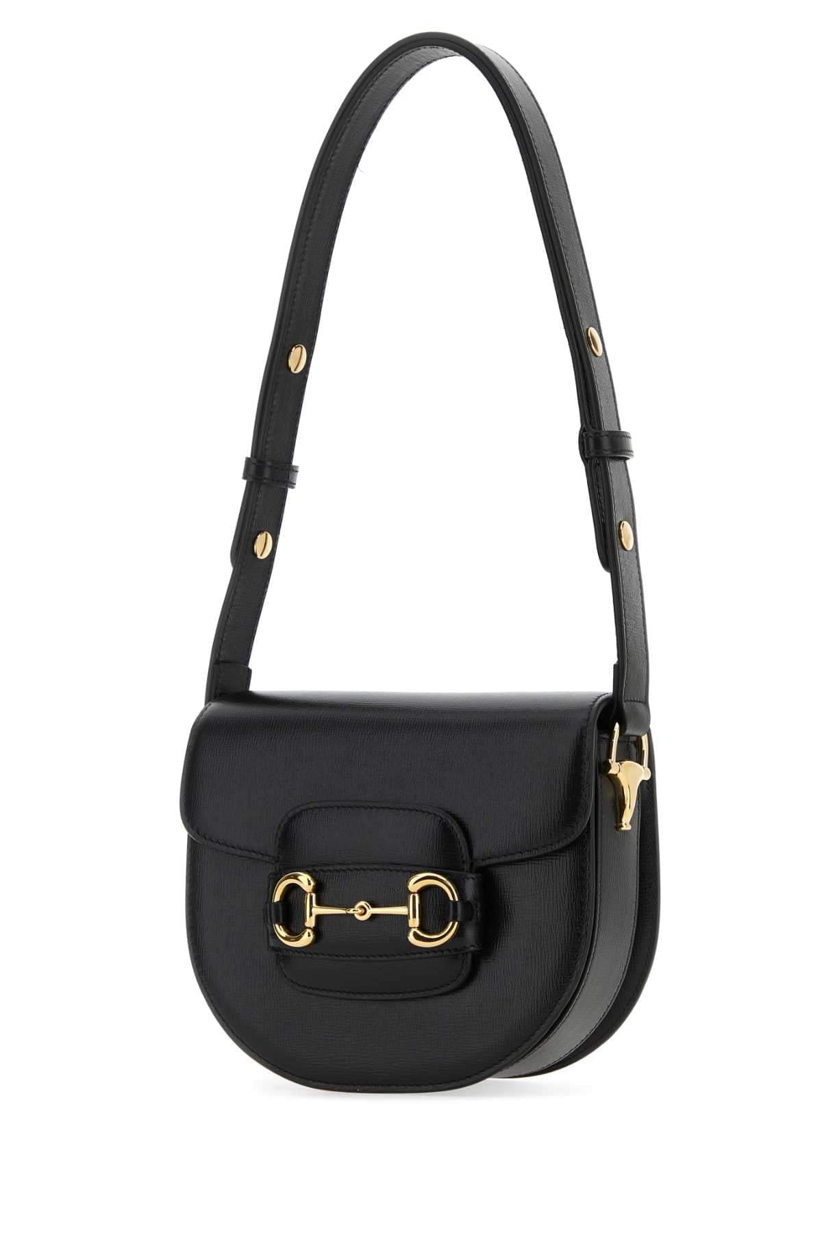 Gucci Women Black Leather Mini Gucci Horsebit 1955 Shoulder Bag DestGlow