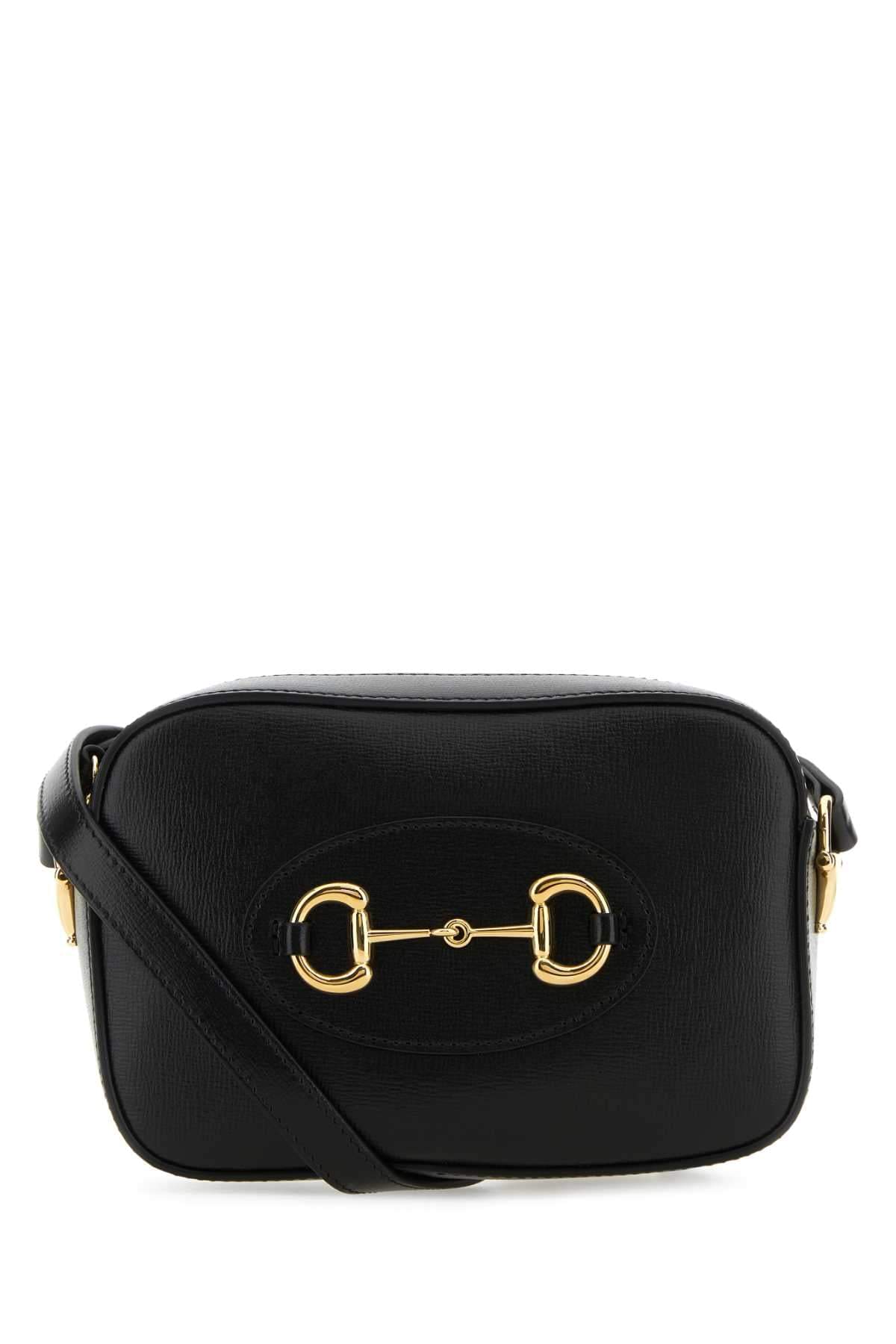 Gucci Women Black Leather Gucci Horsebit 1955 Crossbody Bag DestGlow