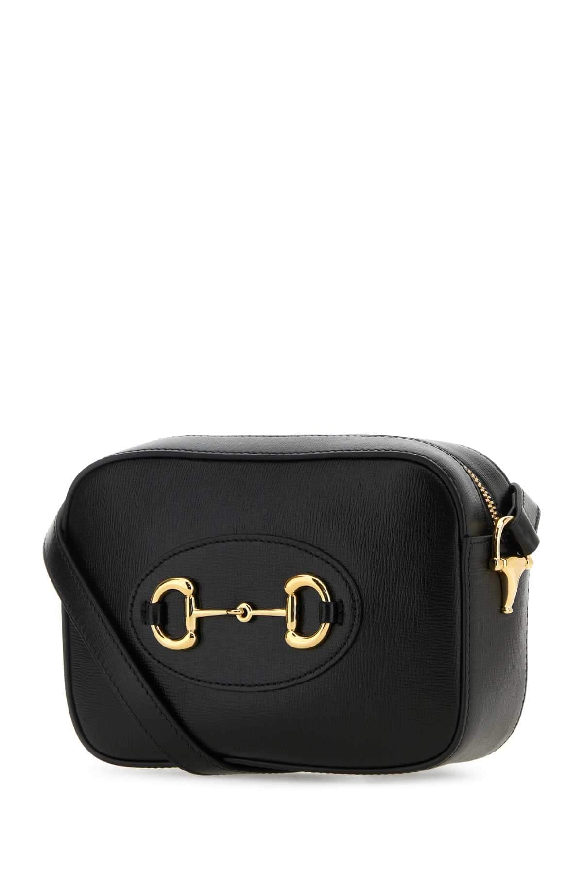 Gucci Women Black Leather Gucci Horsebit 1955 Crossbody Bag DestGlow