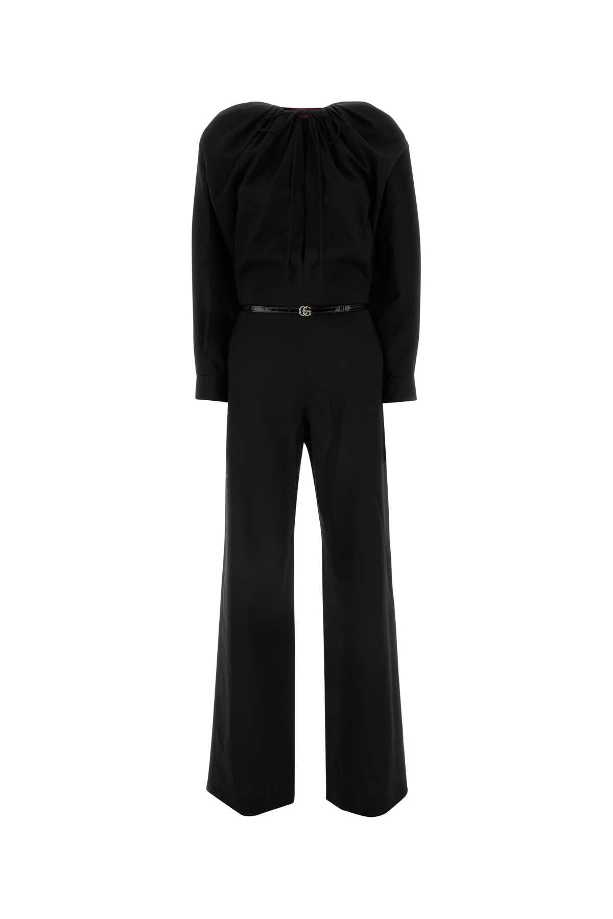 Gucci Women Black Stretch Wool Jumpsuit DestGlow