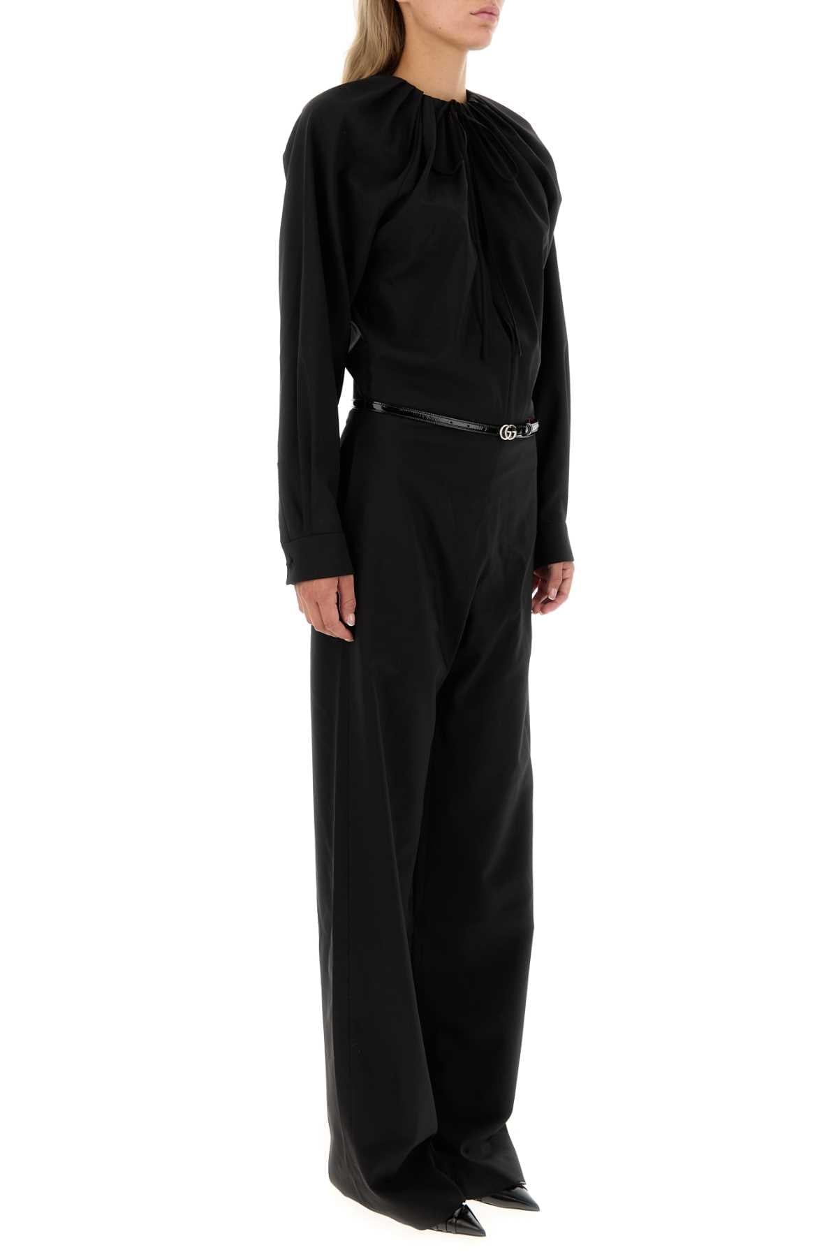 Gucci Women Black Stretch Wool Jumpsuit DestGlow