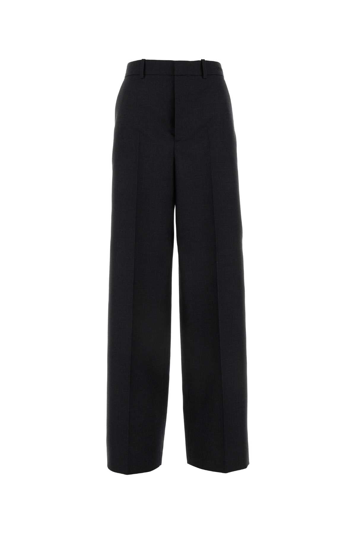 Gucci Women Slate Wool Wide-Leg Pant DestGlow