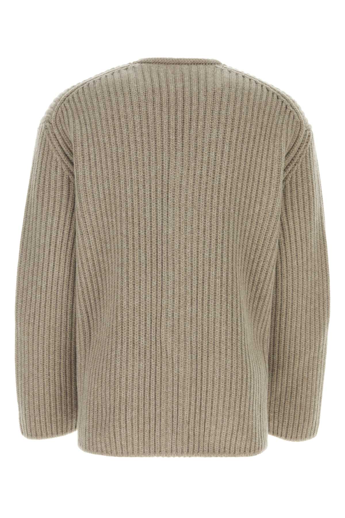 Bottega Veneta Men Cappuccino Wool Blend Cardigan by Luosophy
