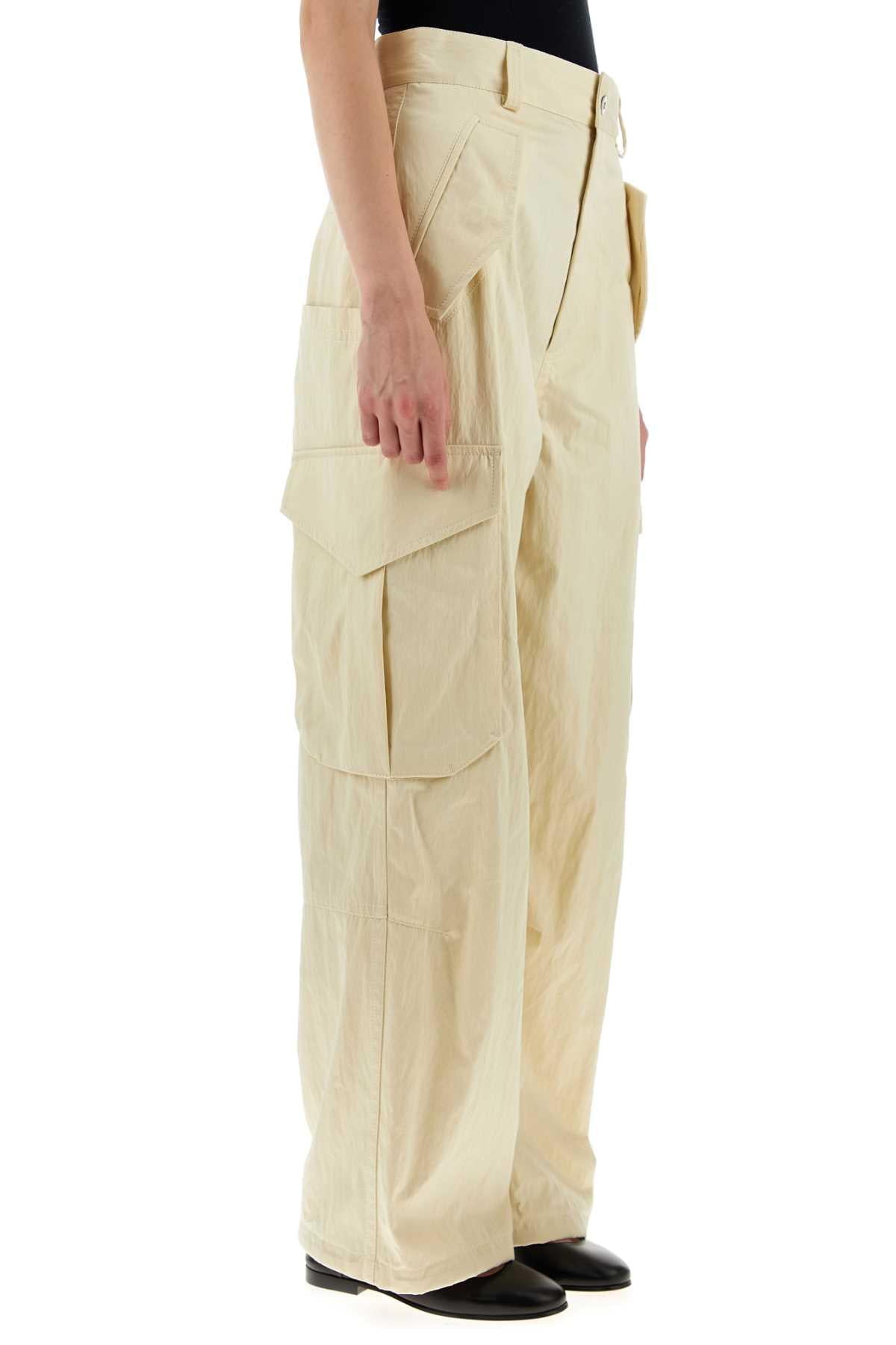 Bottega Veneta Women Sand Cotton Blend Cargo Pant DestGlow