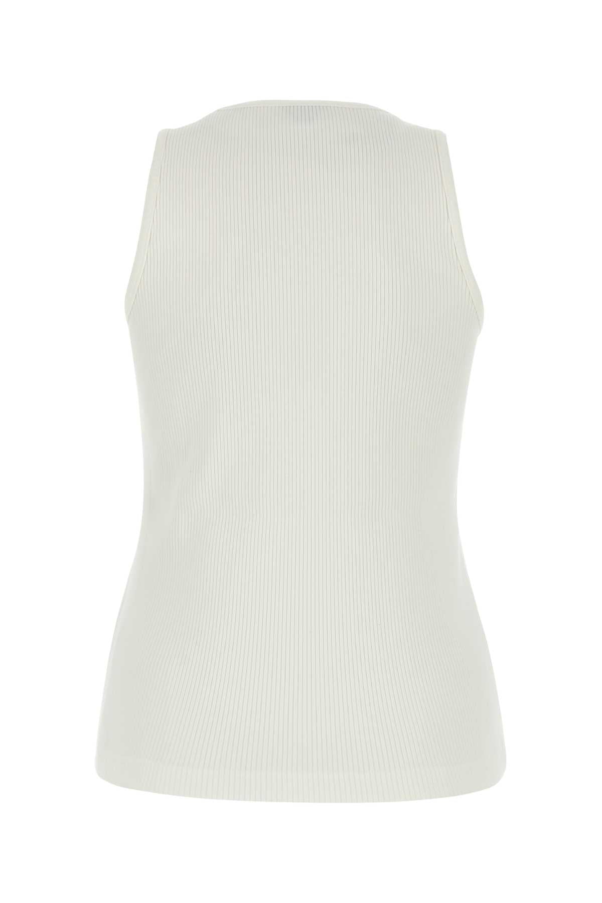 Bottega Veneta Women White Stretch Cotton Tank Top by Luosophy