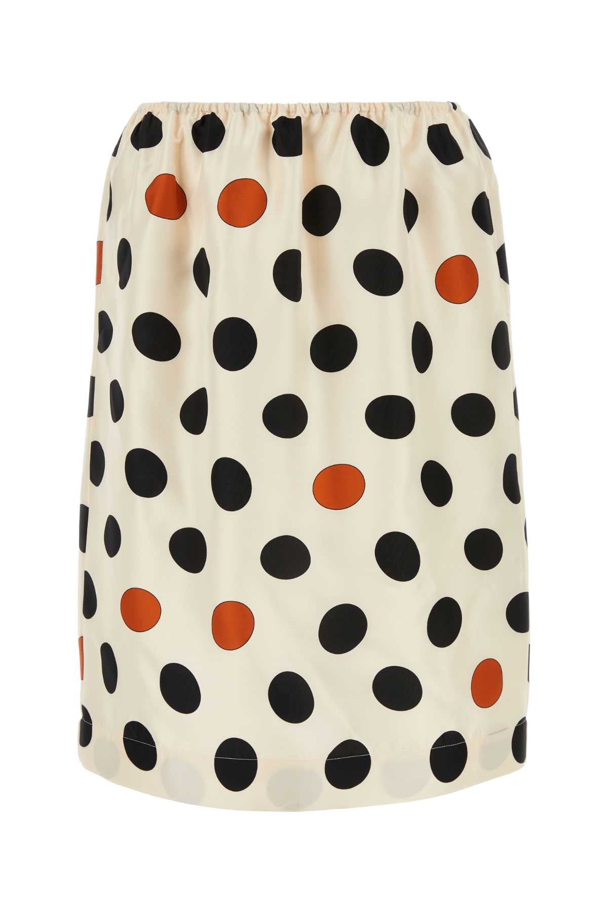 Bottega Veneta Women Printed Silk Skirt by Luosophy