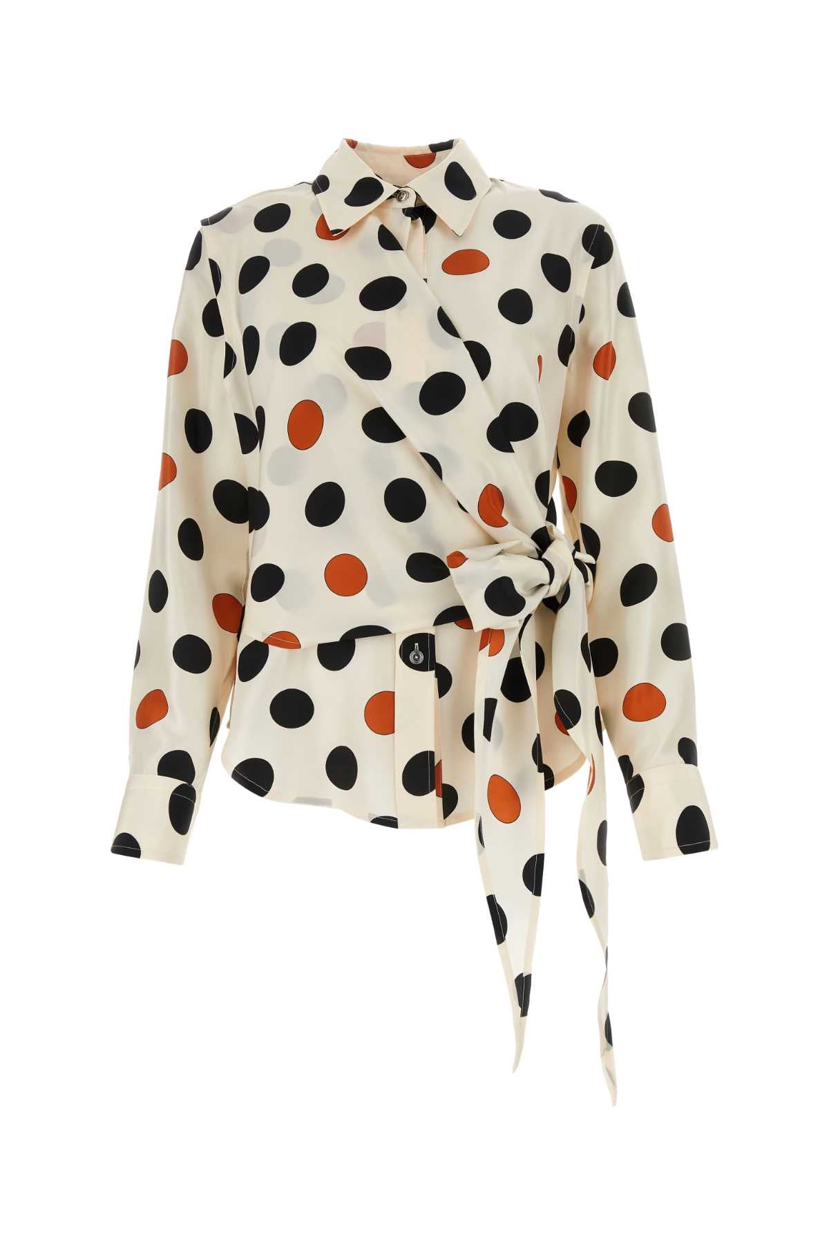 Bottega Veneta Women Printed Silk Shirt DestGlow