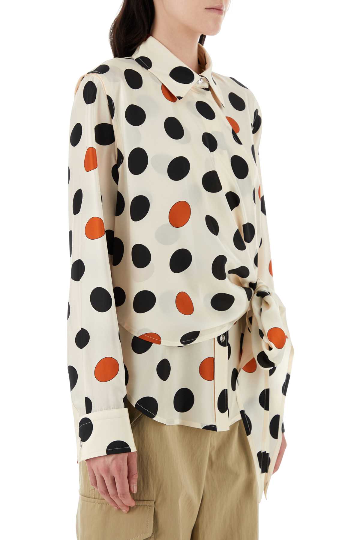 Bottega Veneta Women Printed Silk Shirt DestGlow