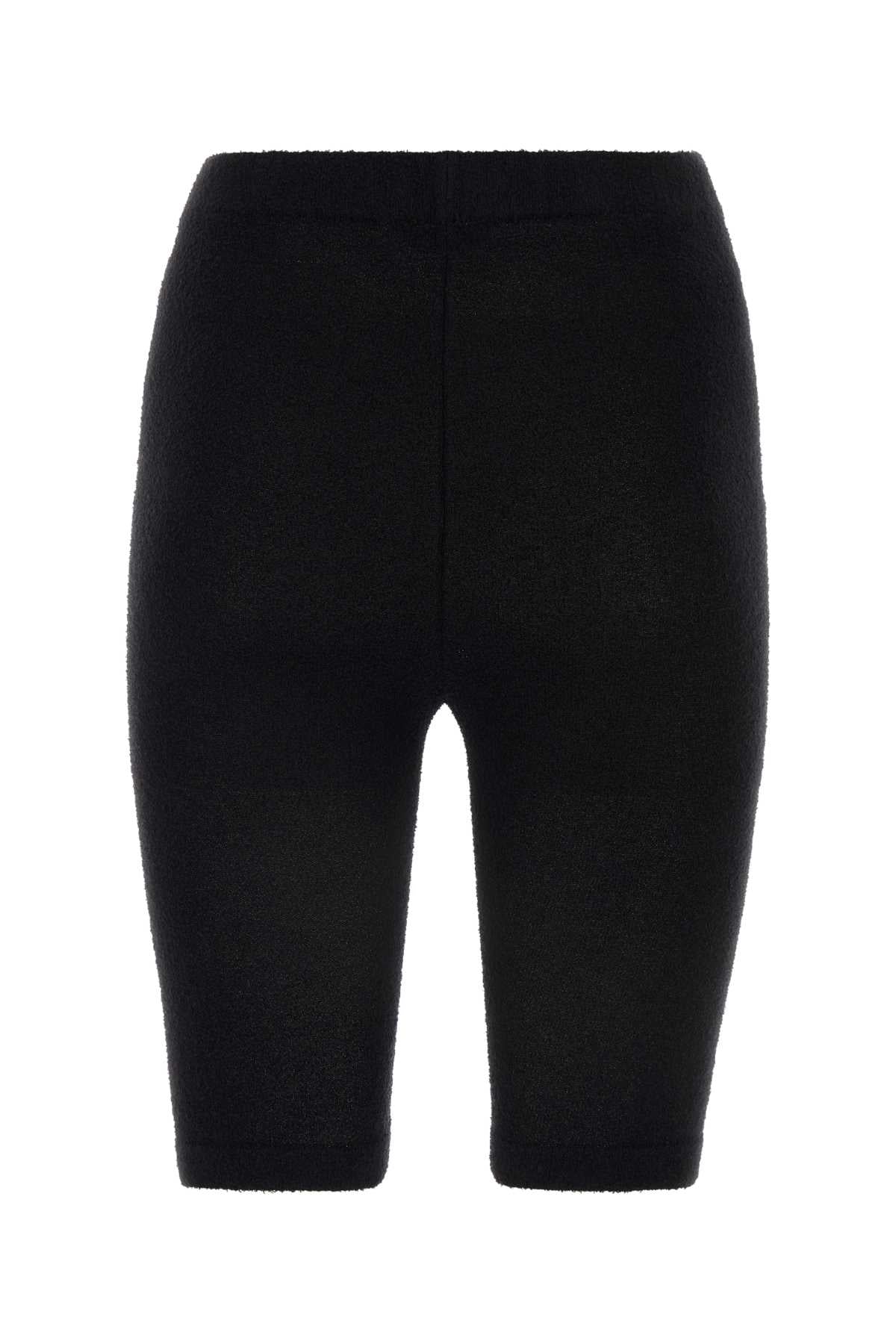 Balenciaga Women Black Stretch Terry Fabric Leggings by Luosophy