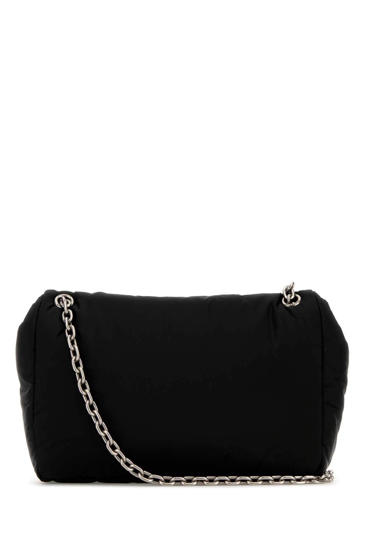Balenciaga Women Black Nylon Medium Monaco Shoulder Bag by Luosophy