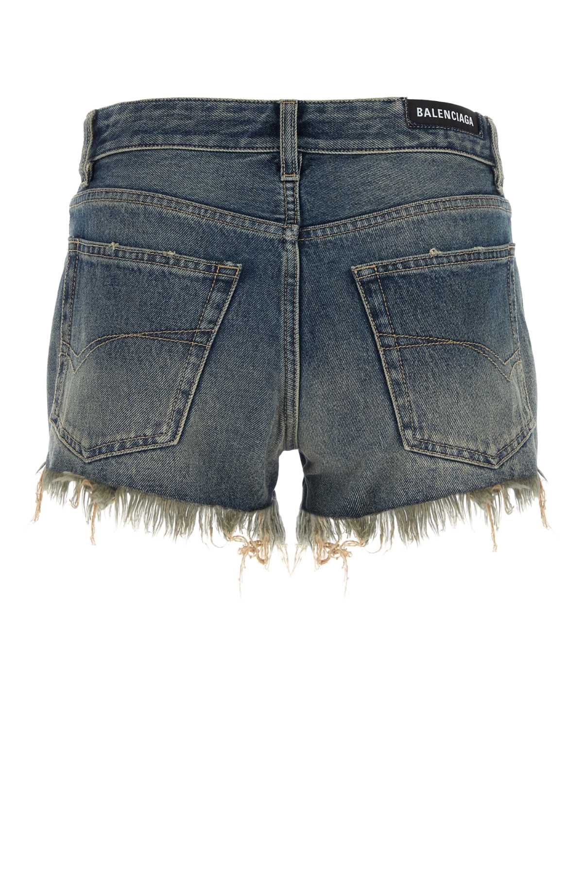 Balenciaga Women Denim Shorts DestGlow