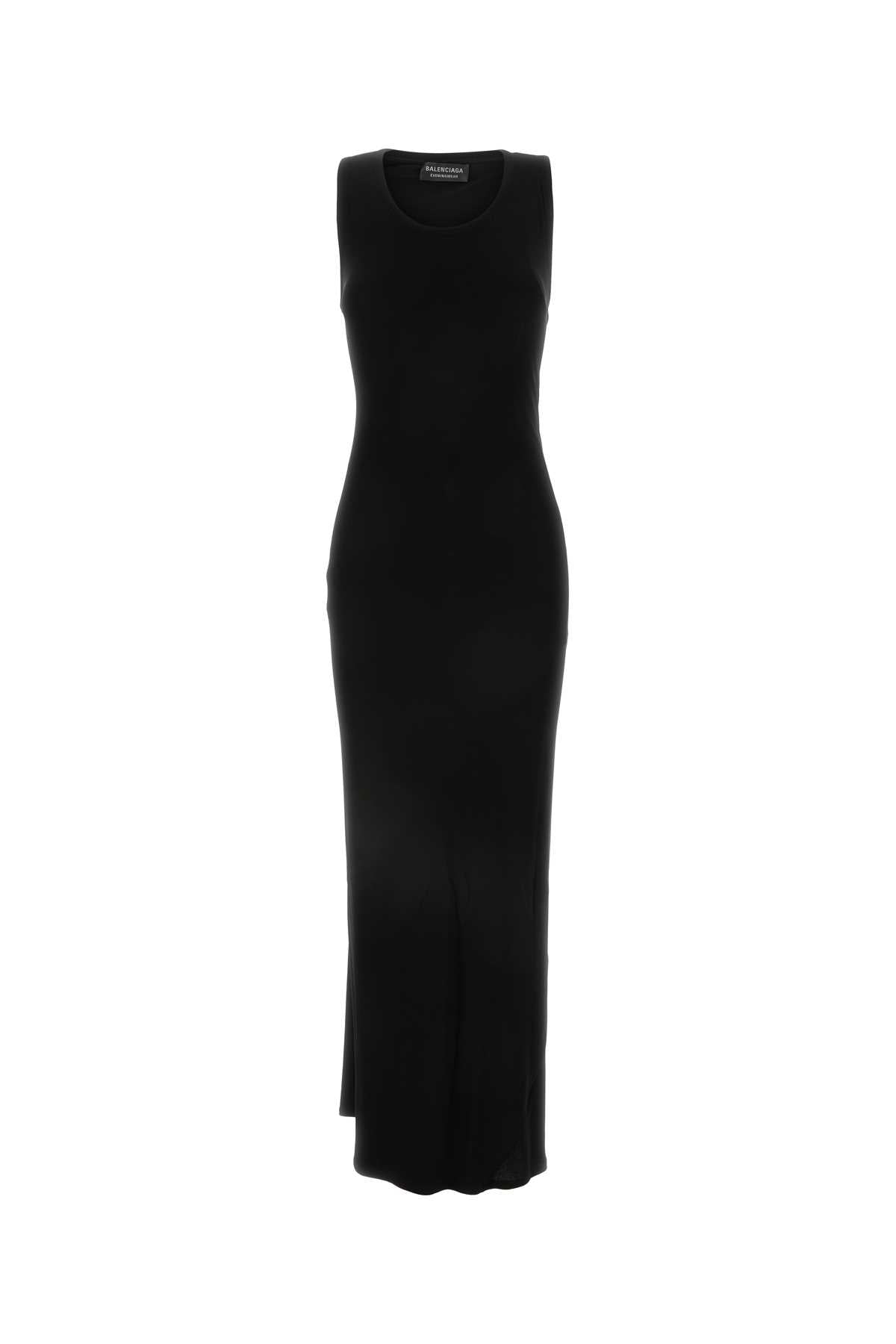 Balenciaga Women Black Stretch Viscose Dress DestGlow