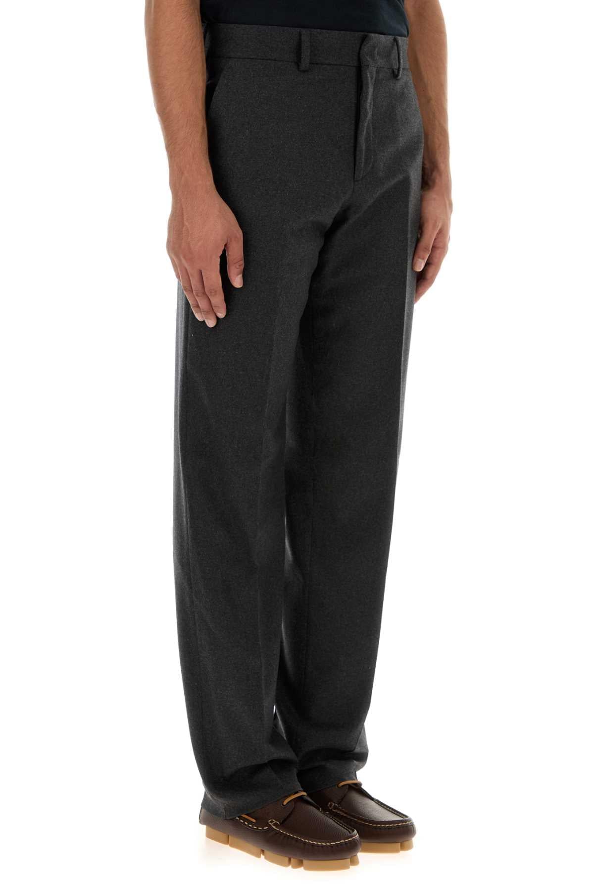 Fendi Men Dark Grey Stretch Cashmere Pant DestGlow