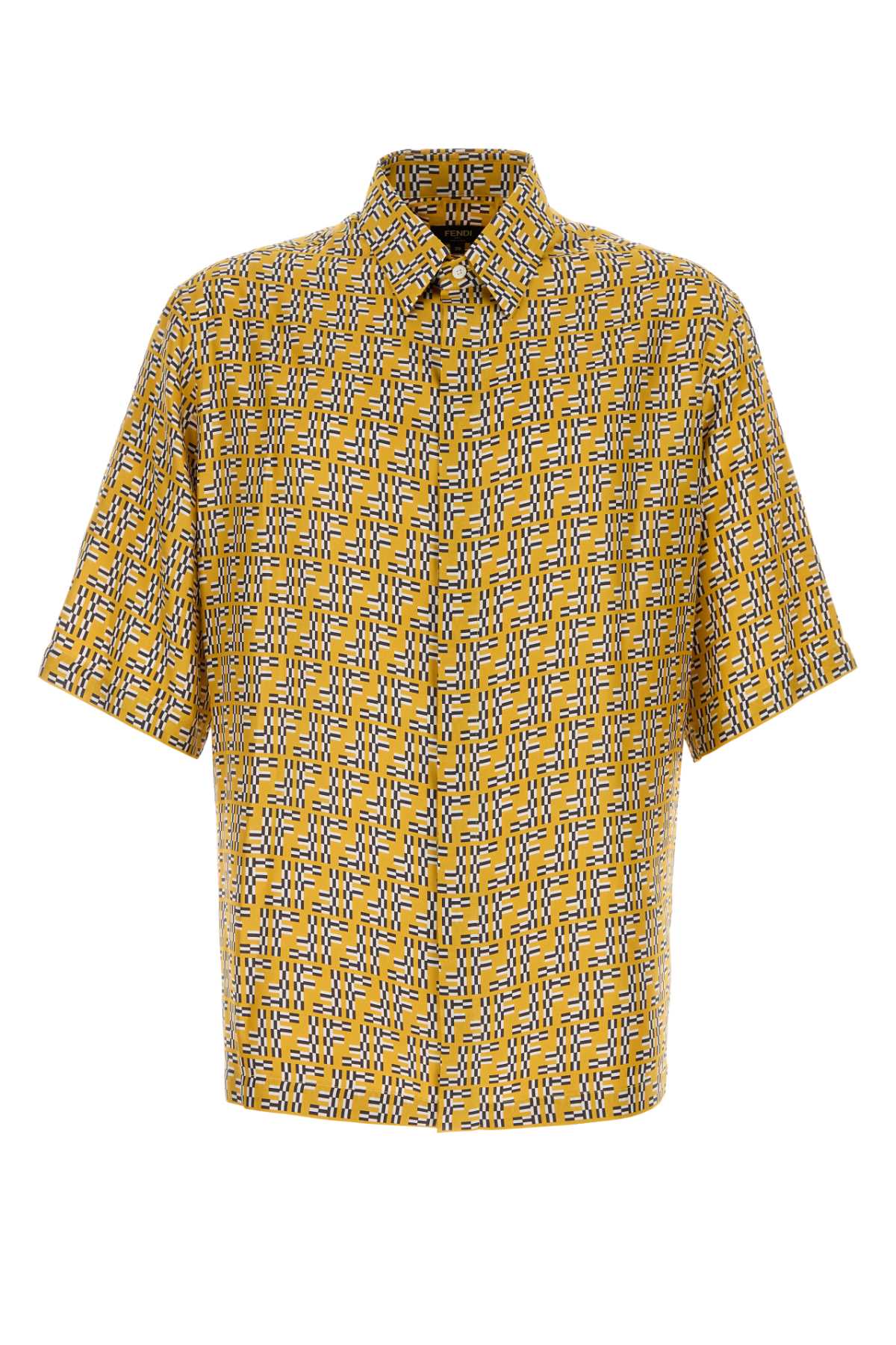 Fendi Men Printed Silk Shirt DestGlow