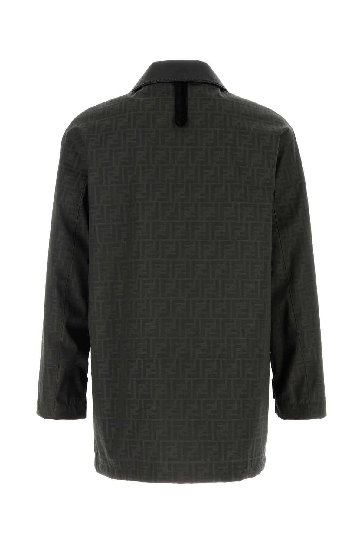 Fendi Men Embroidered Canvas Coat DestGlow