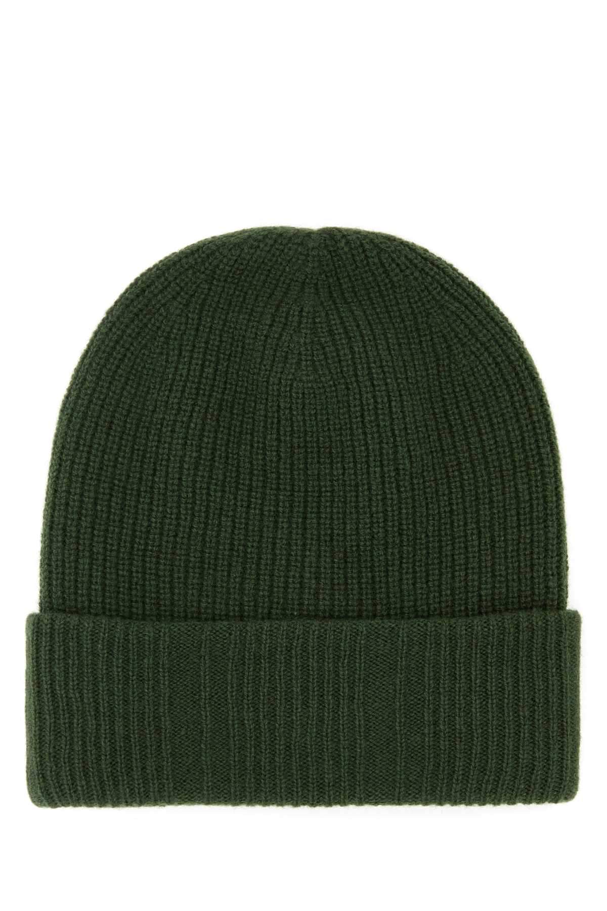 Fendi Men Green Wool Blend Beanie Hat DestGlow