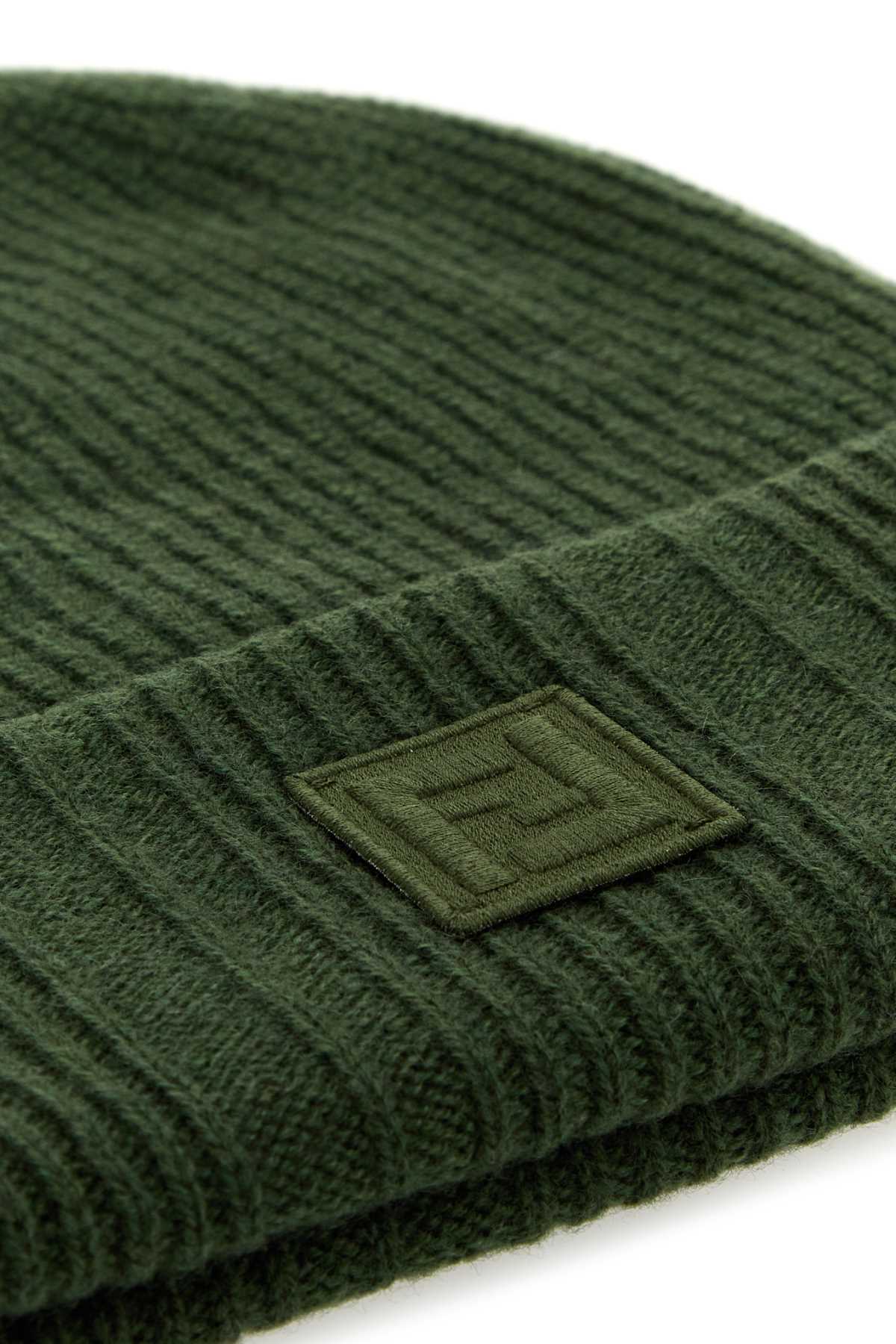 Fendi Men Green Wool Blend Beanie Hat DestGlow