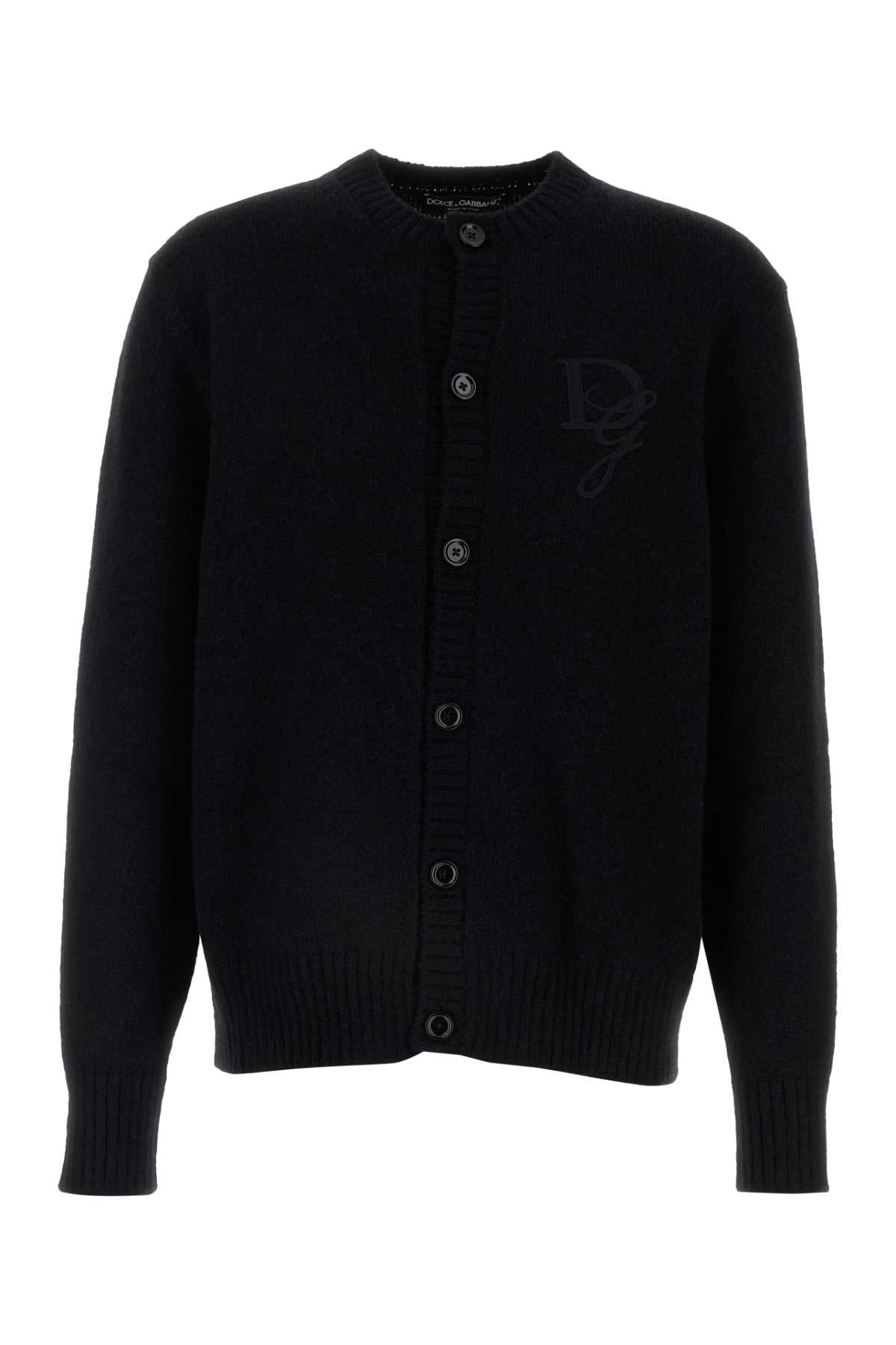 Dolce & Gabbana Men Black Nylon Blend Cardigan by Luosophy