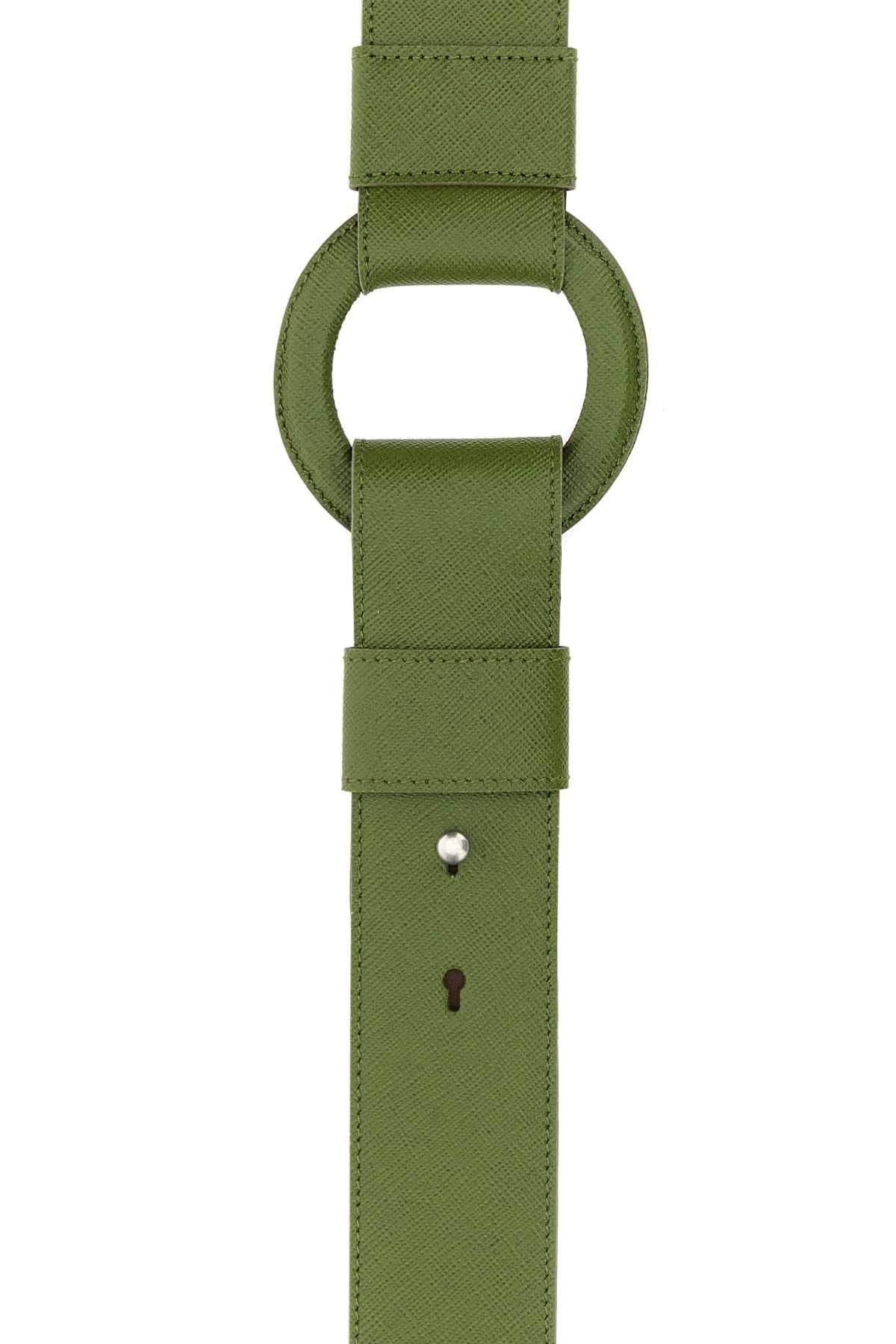Prada Men Pistachio Green Leather Shoulder Strap DestGlow