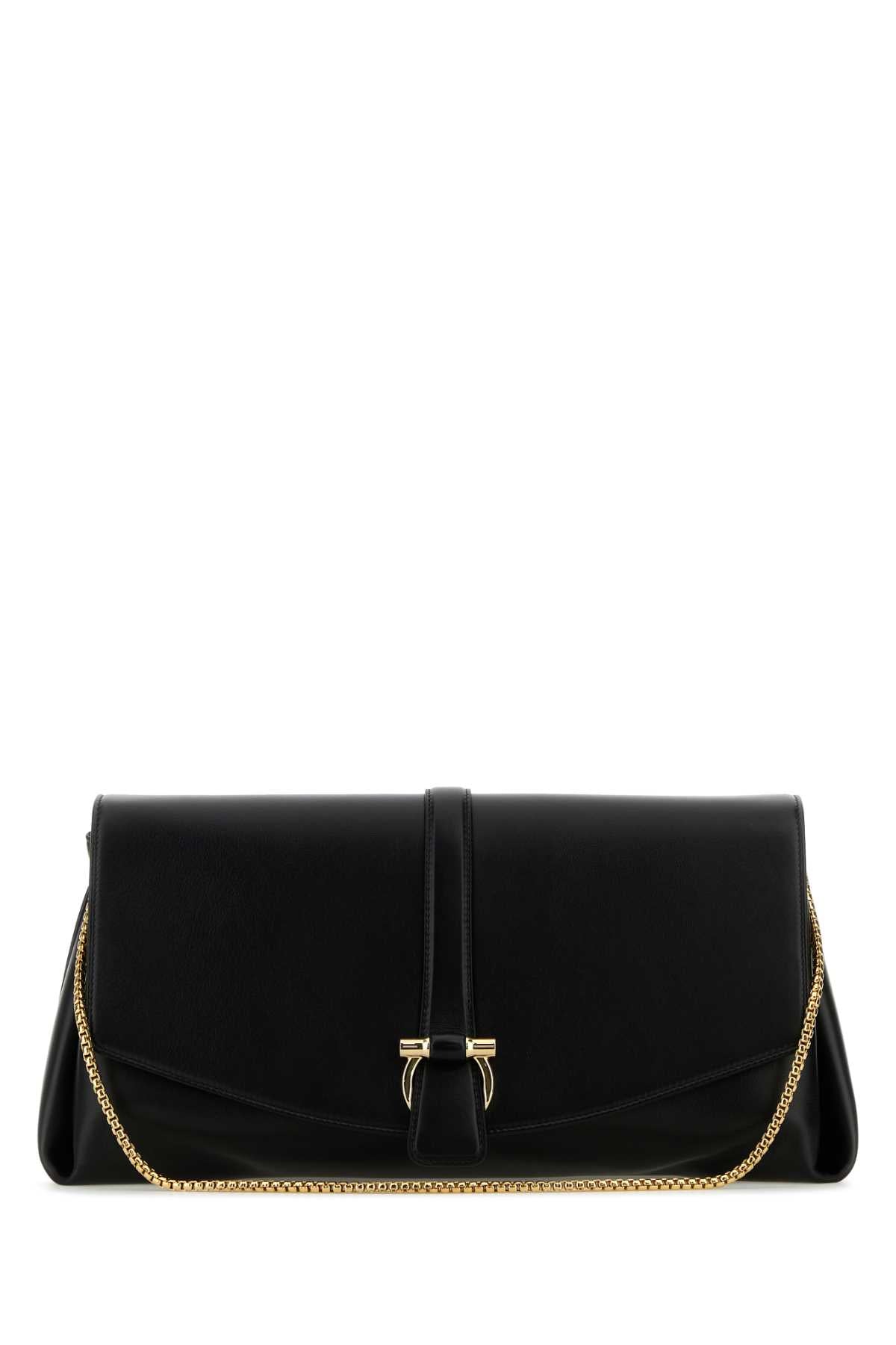 Salvatore Ferragamo Women Black Leather Large Crossbody Bag DestGlow