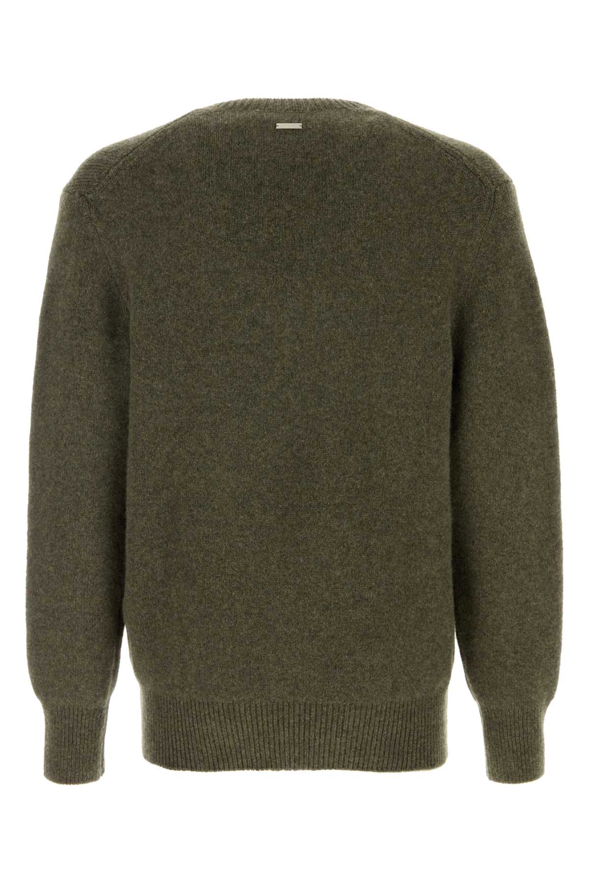 Salvatore Ferragamo Men Dark Green Cashmere Sweater by Luosophy