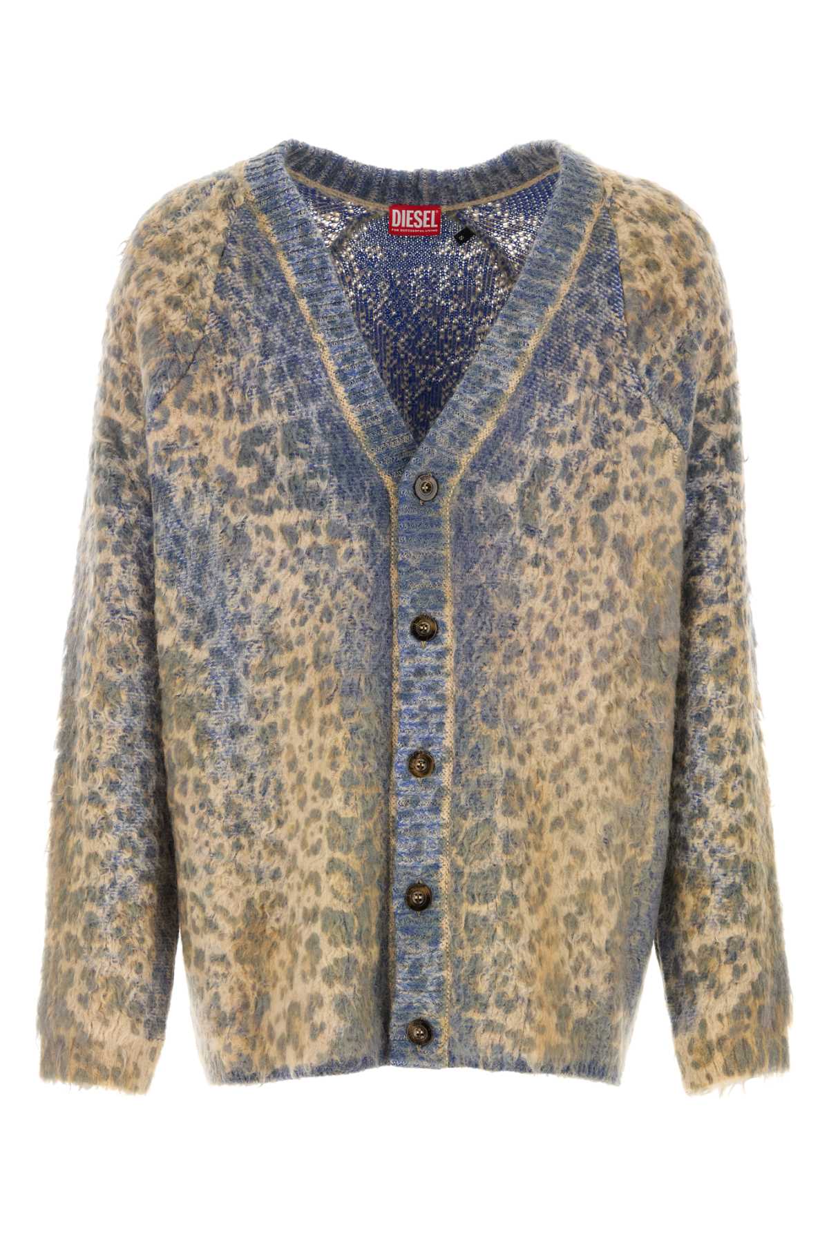 Diesel Men Printed Cotton Blend Cardigan DestGlow
