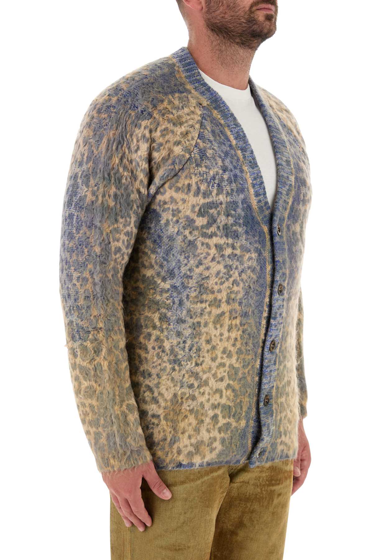 Diesel Men Printed Cotton Blend Cardigan DestGlow