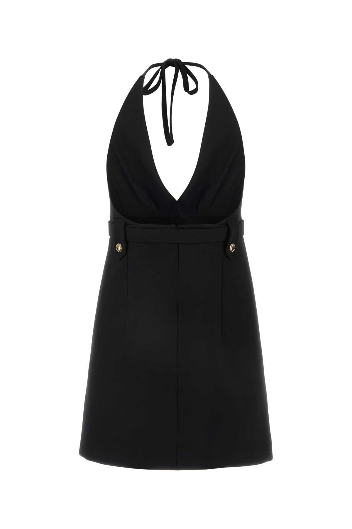 Miu Miu Women Black Stretch Wool Dress DestGlow
