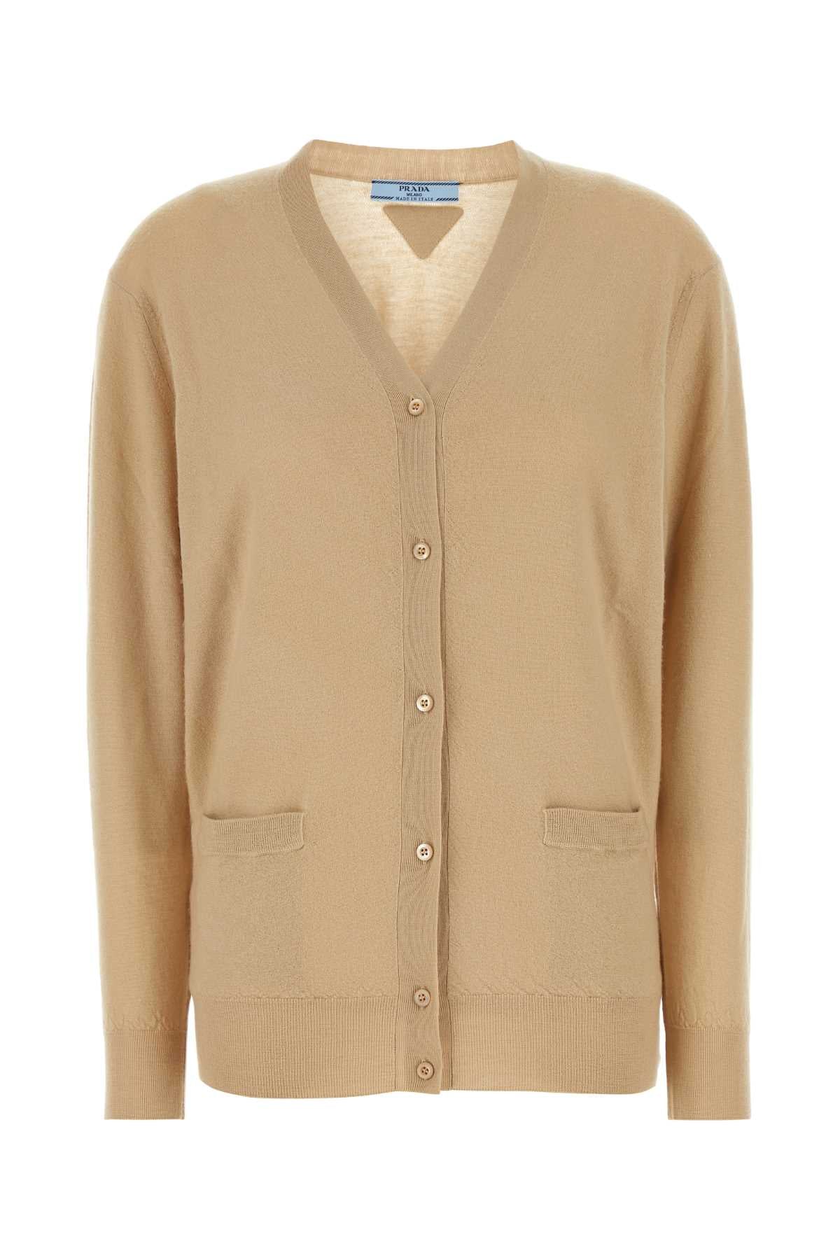 Prada Women Beige Cashmere Cardigan by Luosophy