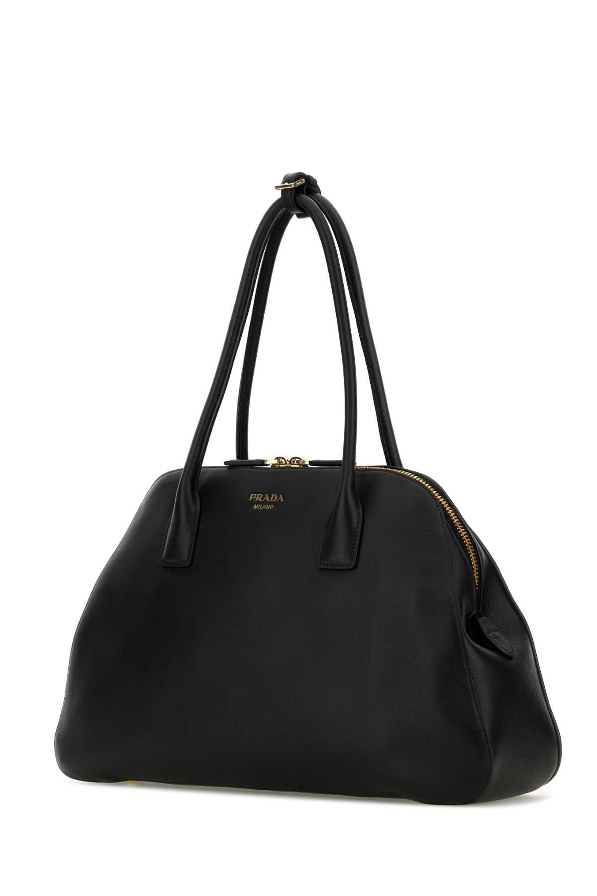 Prada Women Black Leather Medium Shopping Bag DestGlow