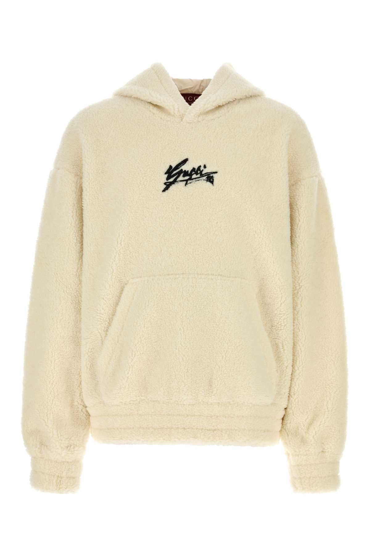 Gucci men ivory teddy sweatshirt DestGlow