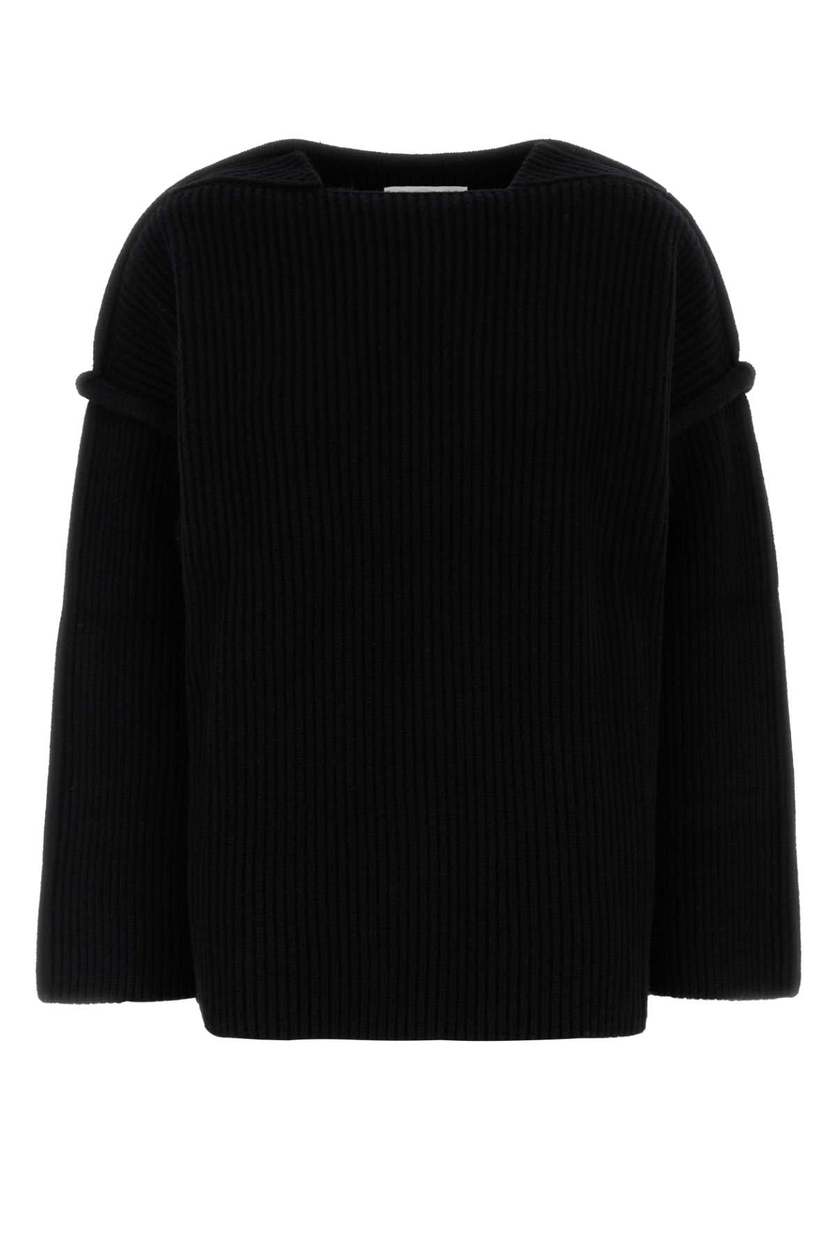 Jil Sander Women Black Wool Sweater by Luosophy
