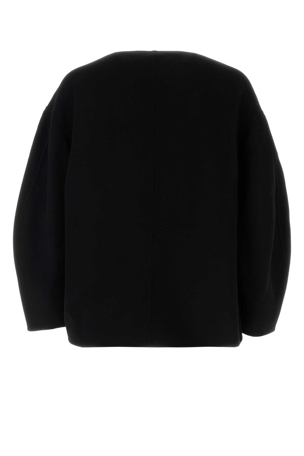 Jil Sander Men Black Wool Oversize Sweater by Luosophy