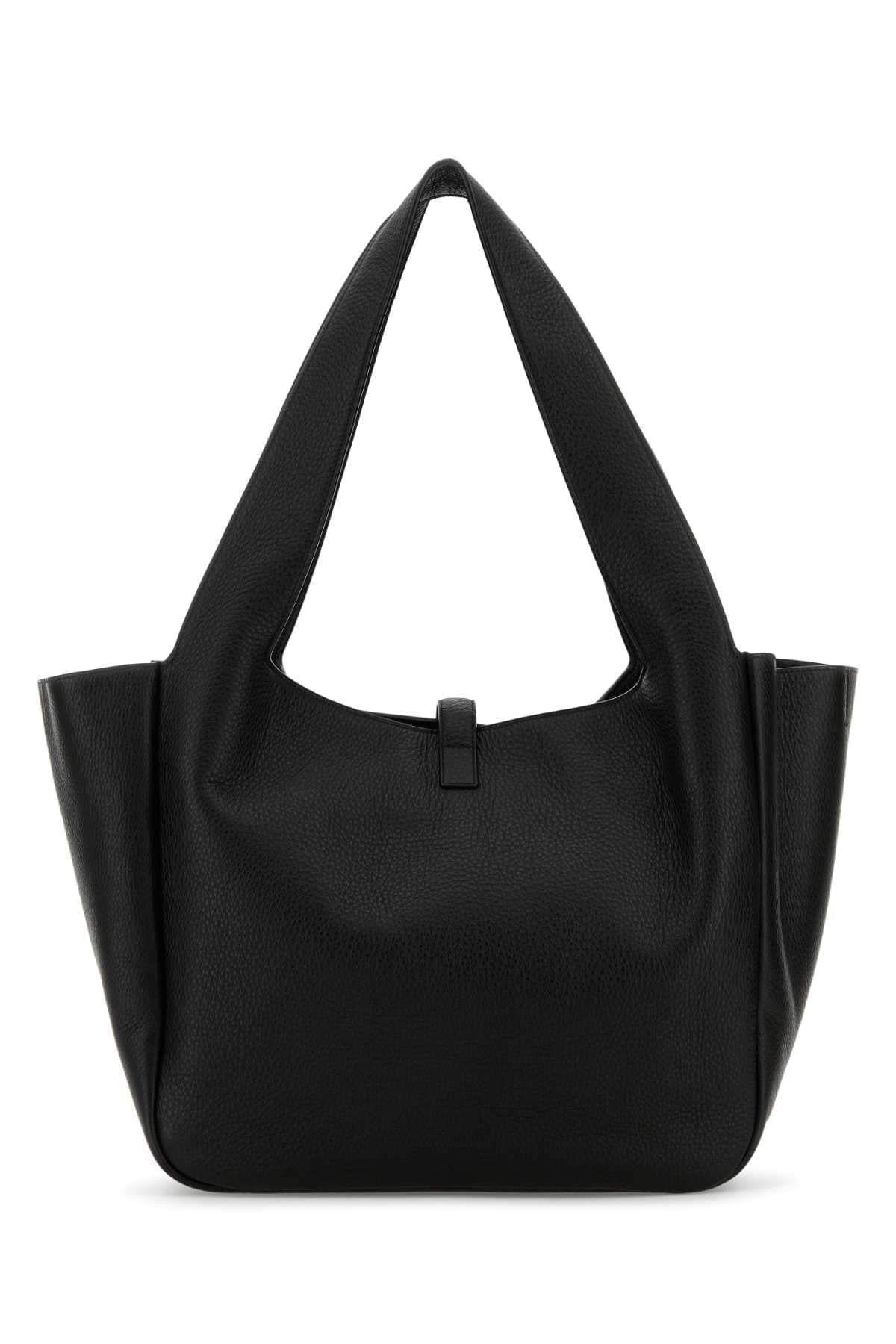 Saint Laurent Women Black Leather Le 5 Ã 7 Bea Shopping Bag DestGlow