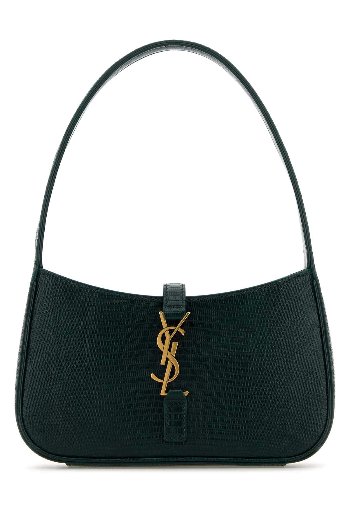 Saint Laurent Women Bottle Green Leather Mini Le 5 Ã 7 Handbag DestGlow