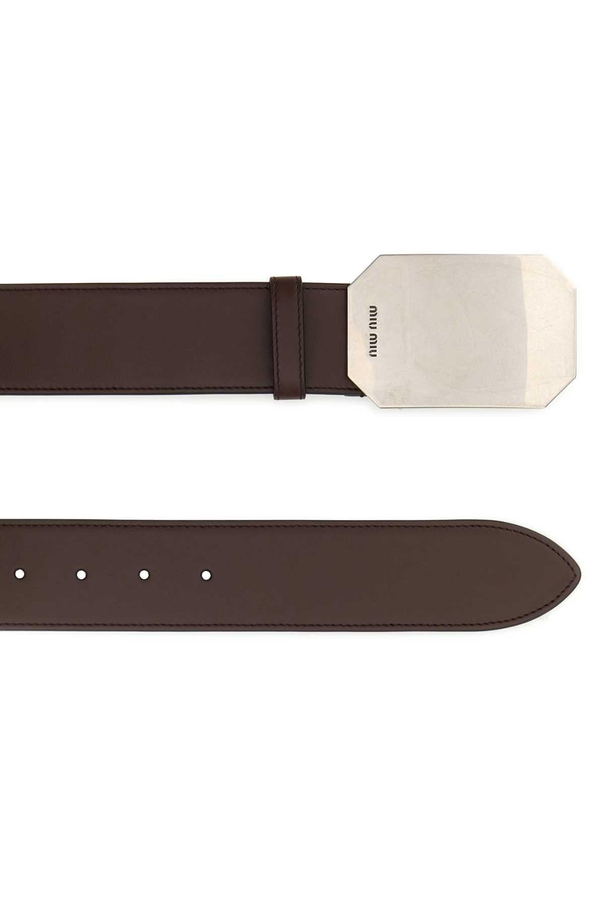 Miu Miu Women Brown Leather Belt DestGlow